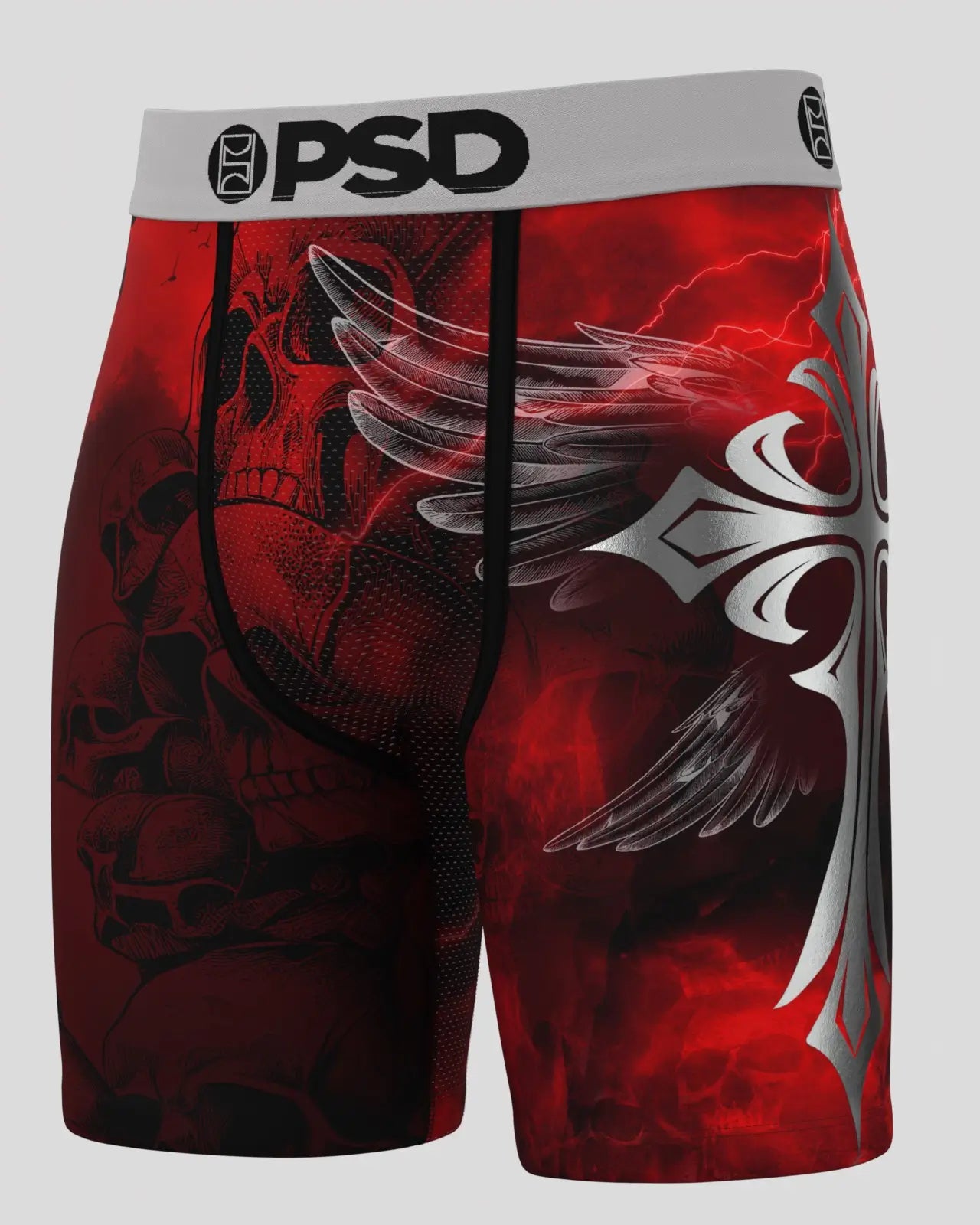 Men's PSD Boxer Briefs Silver Wing Red