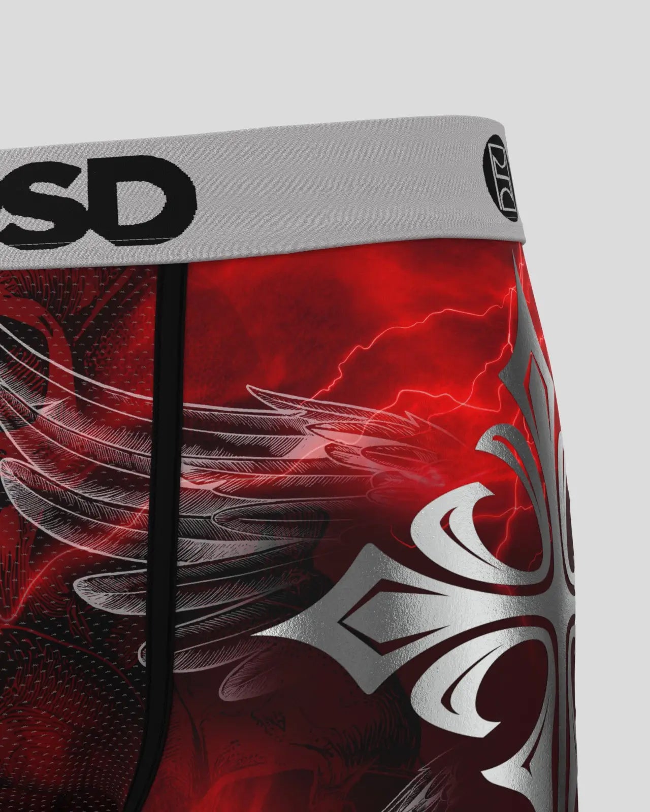 Men's PSD Boxer Briefs Silver Wing Red