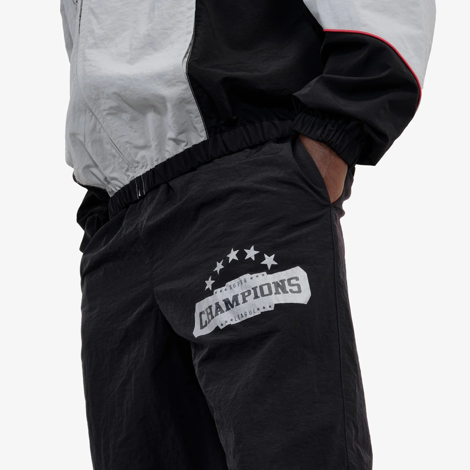 Men's Copper Rivet Champs Windbreaker Pants Black