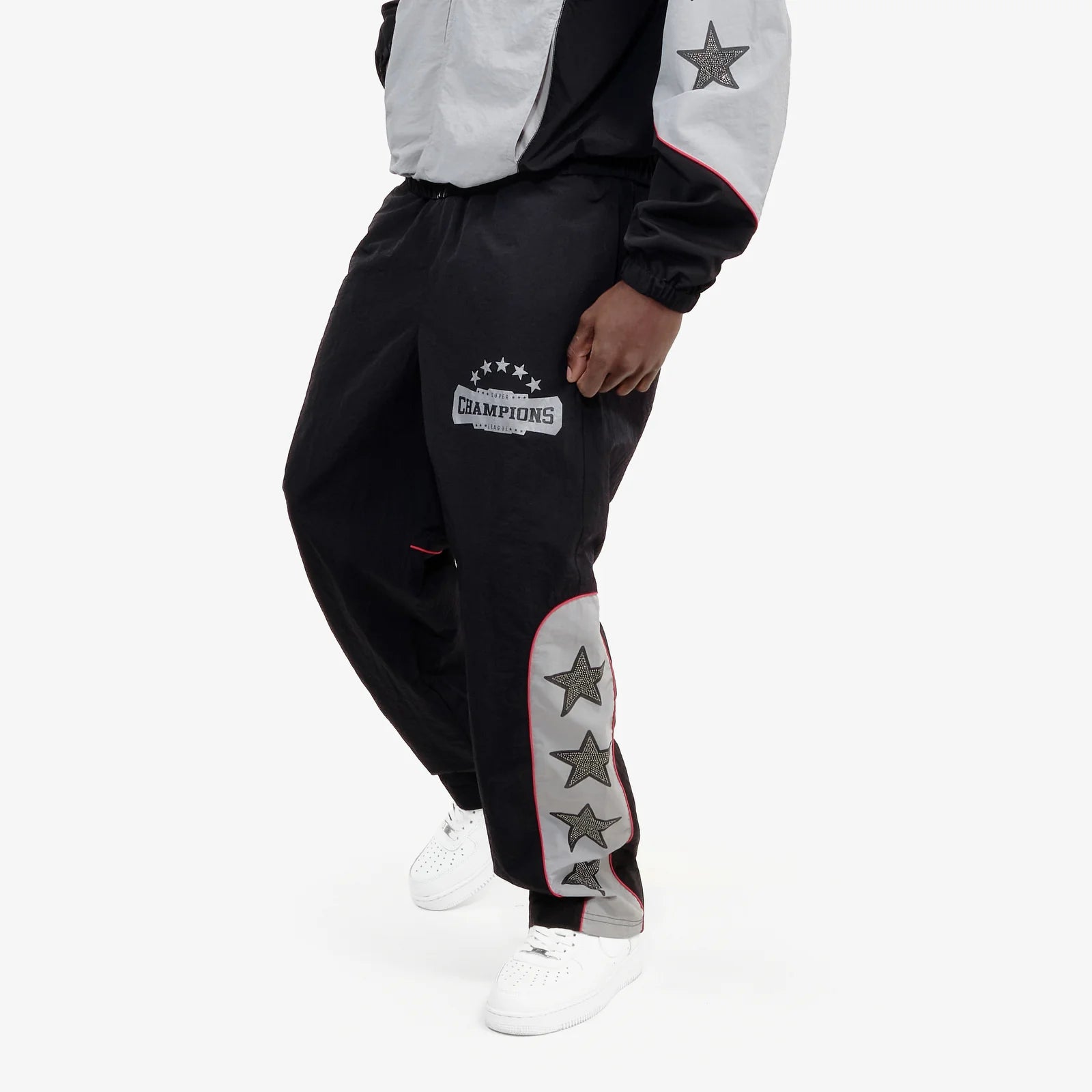 Men's Copper Rivet Champs Windbreaker Pants Black
