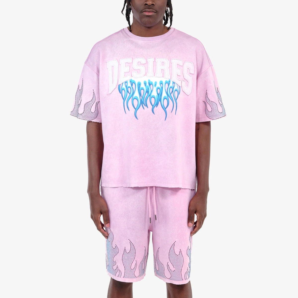 Men's Copper Rivet Desires Crop T-Shirt Pink | Chicago City Sports
