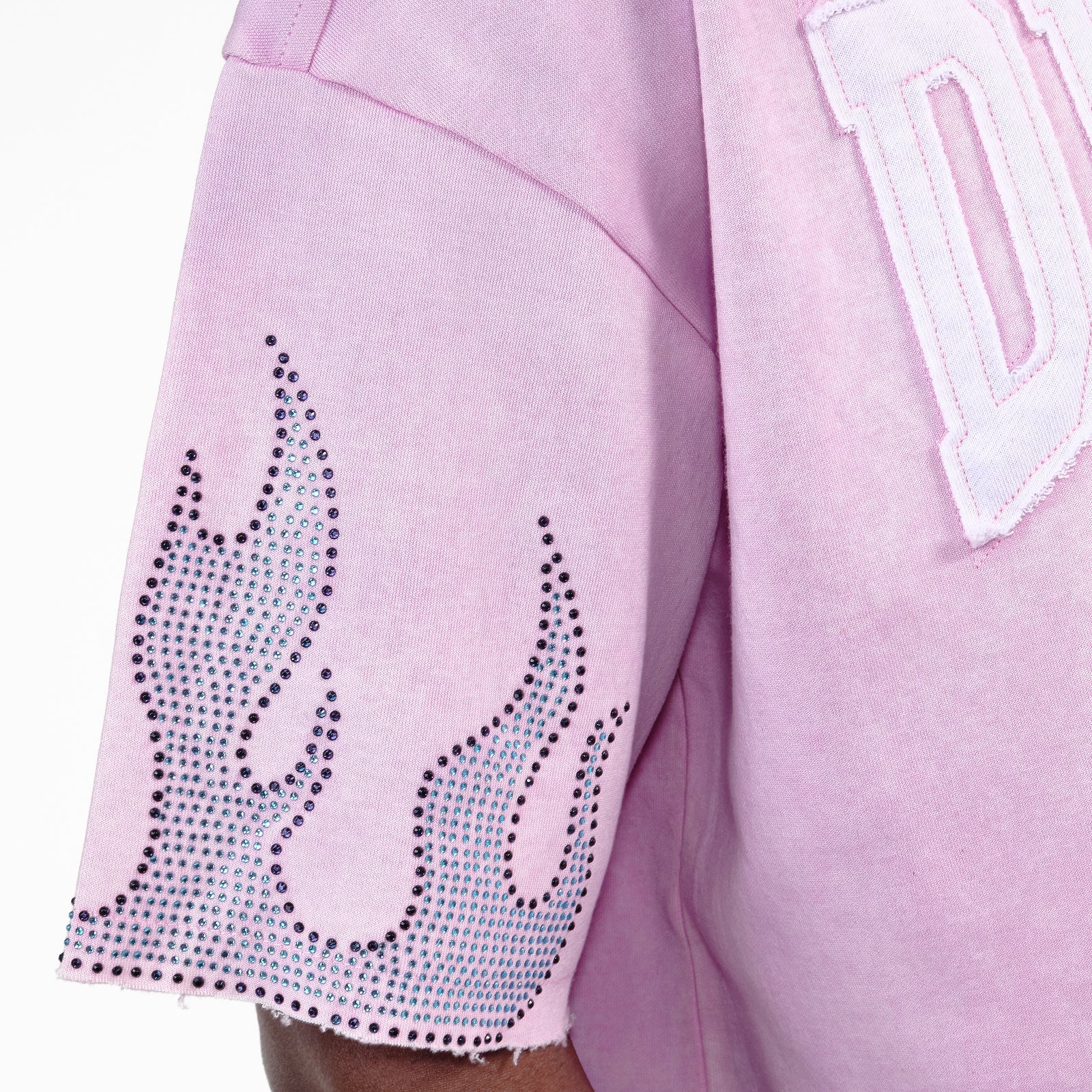 Men's Copper Rivet Desires Crop T-Shirt Pink