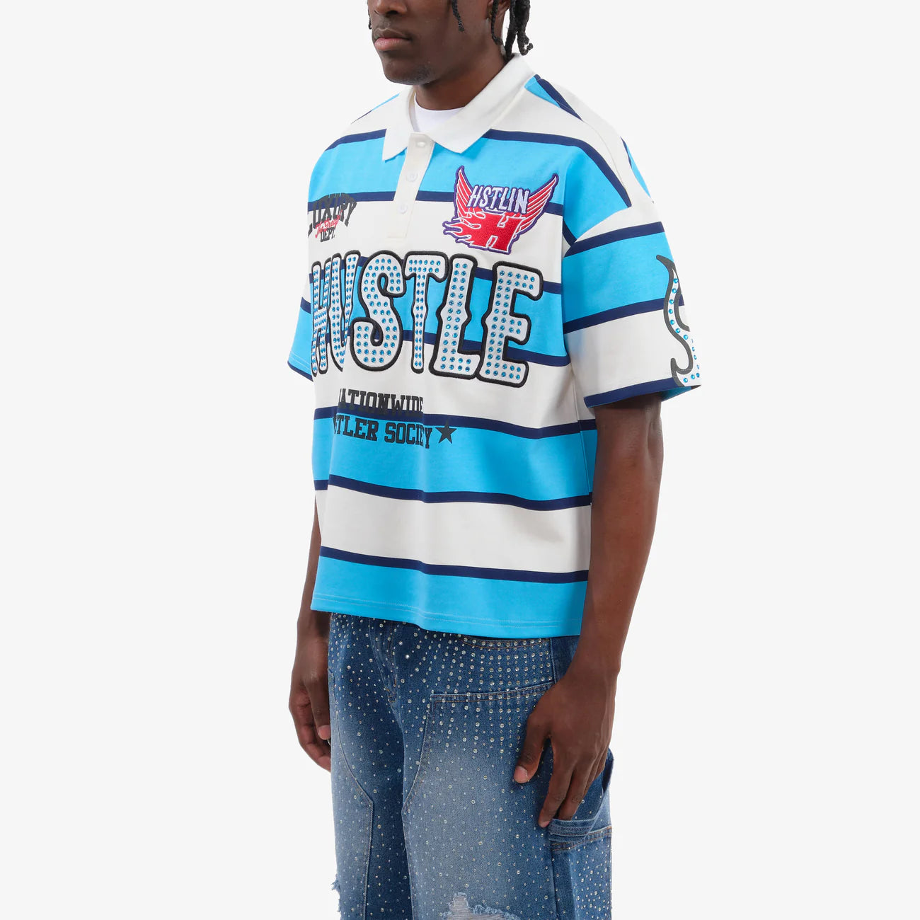 Men's Copper Rivet Hustle Polo Blue