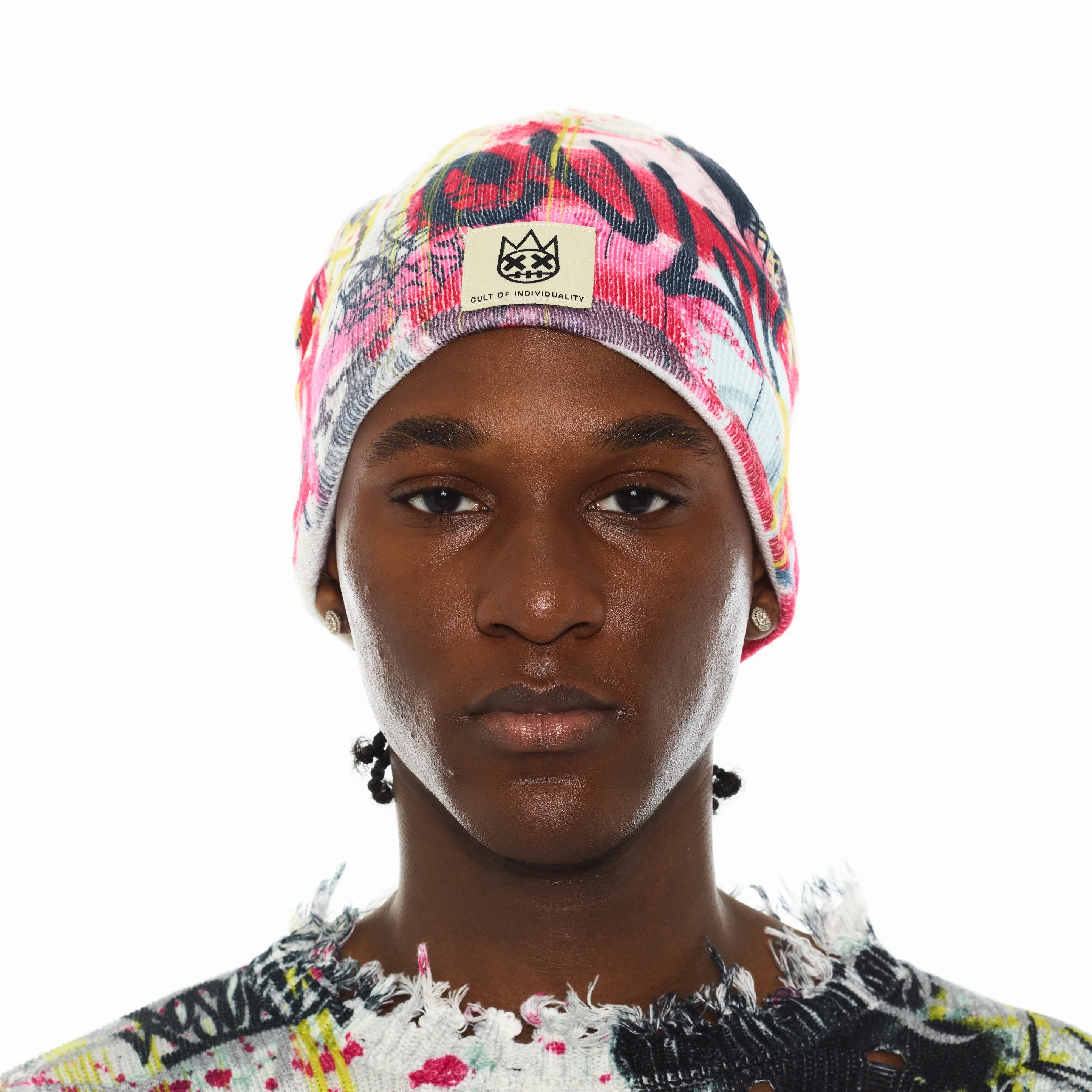 Cult of Individuality Knit Hat Graffiti