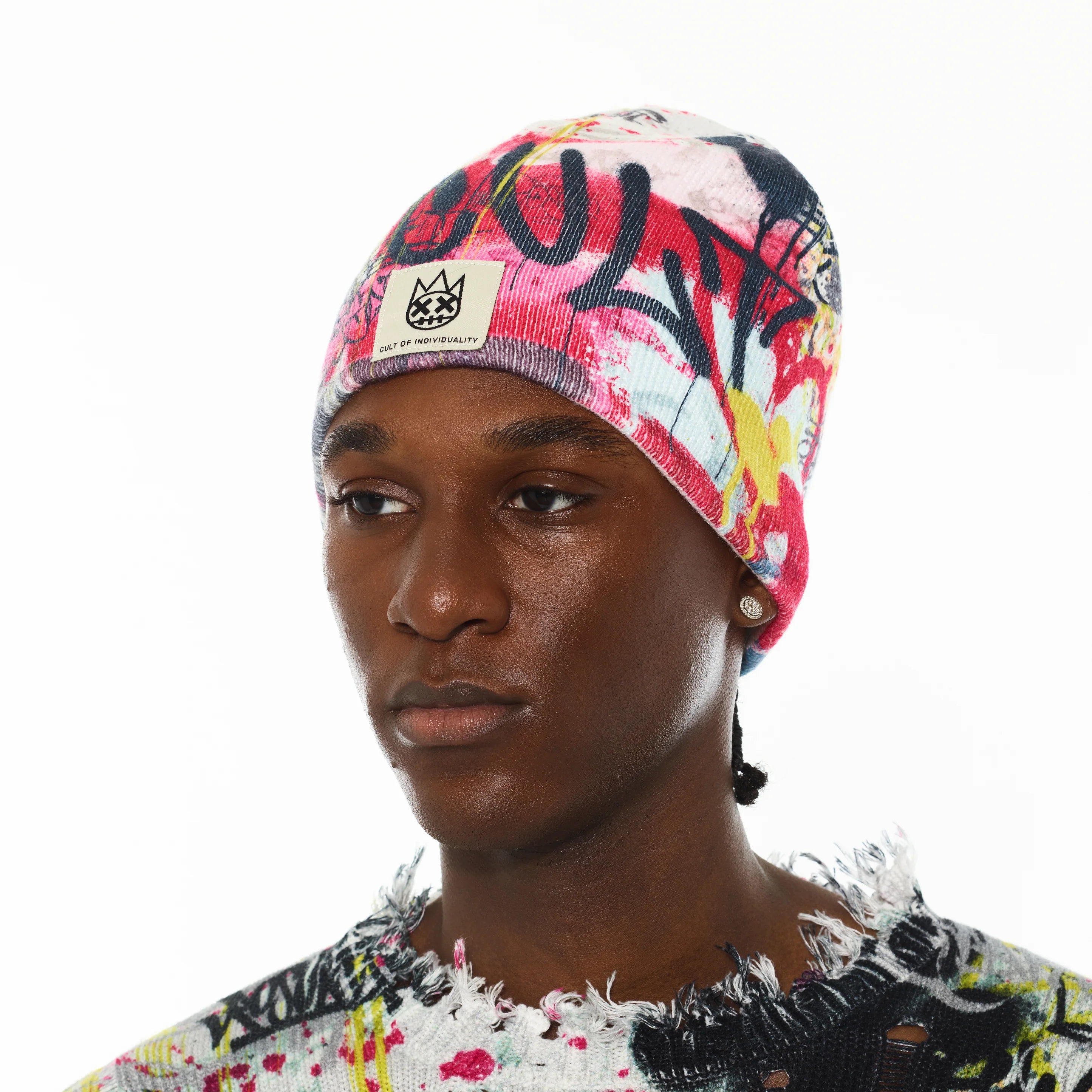 Cult of Individuality Knit Hat Graffiti
