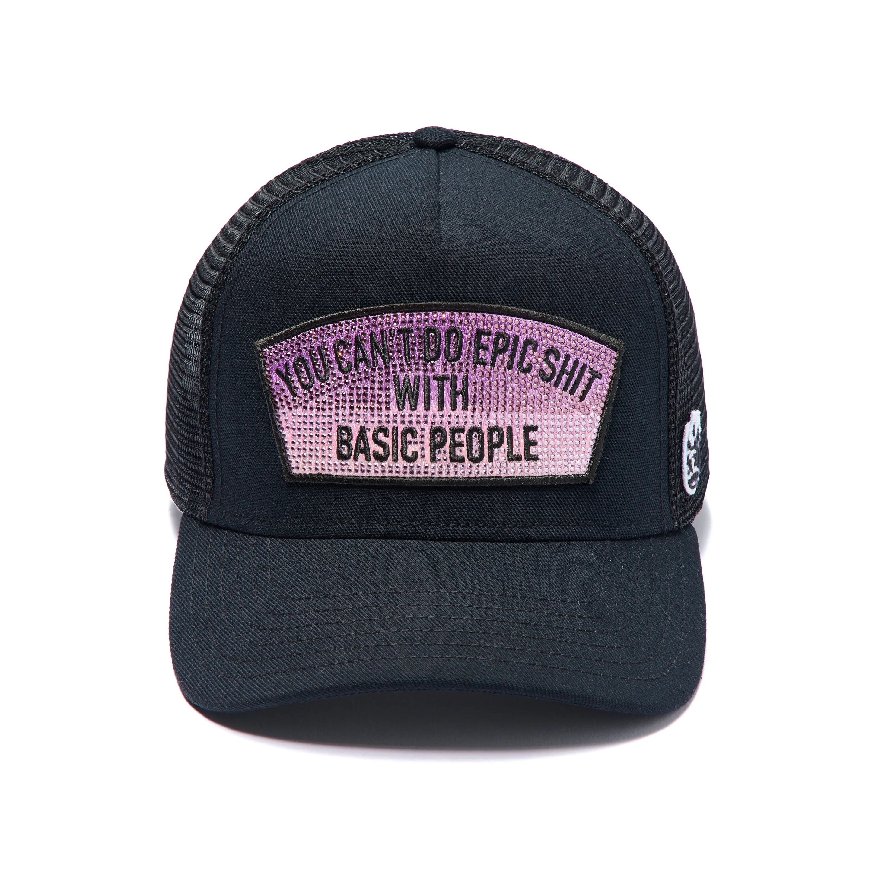 Cult of Individuality Epic Shit Crystals Trucker Hat Black