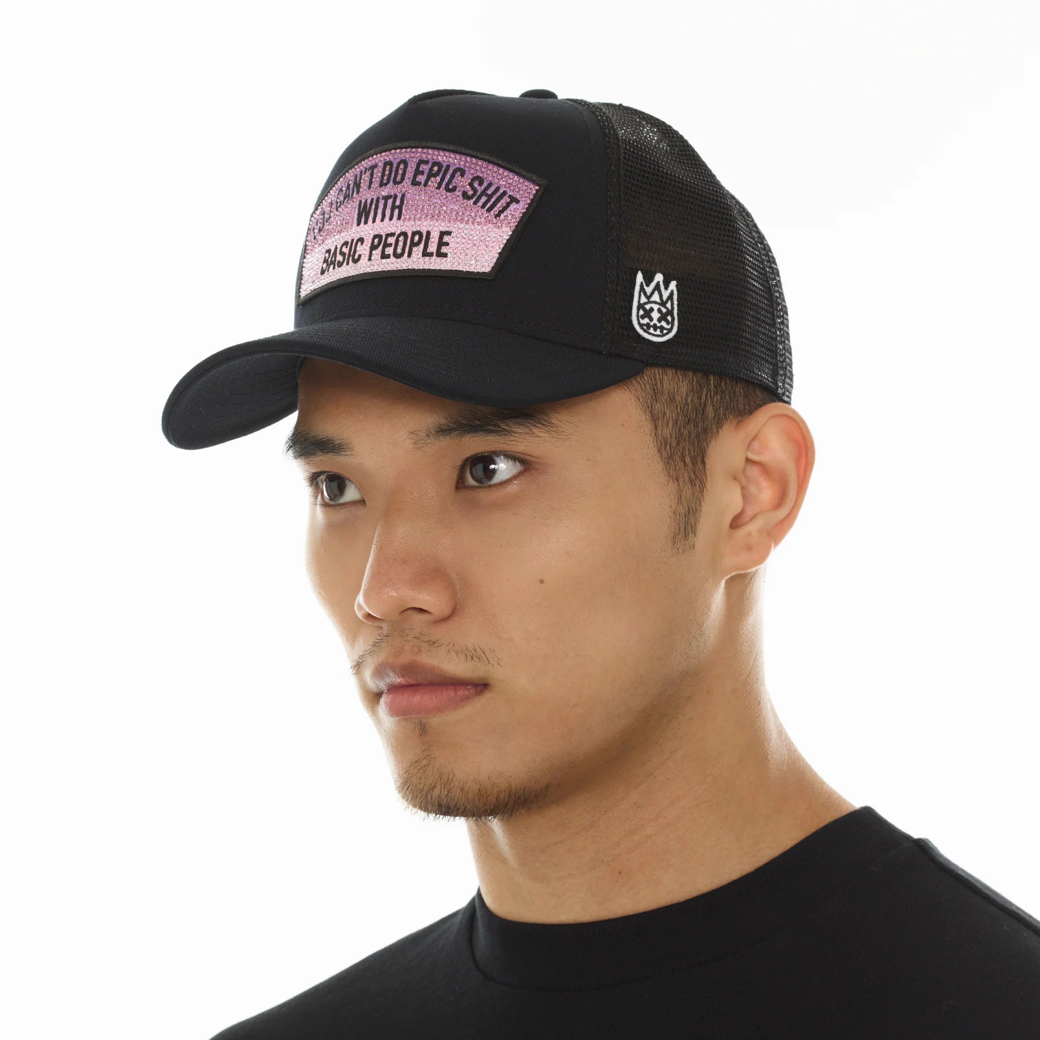 Cult of Individuality Epic Shit Crystals Trucker Hat Black