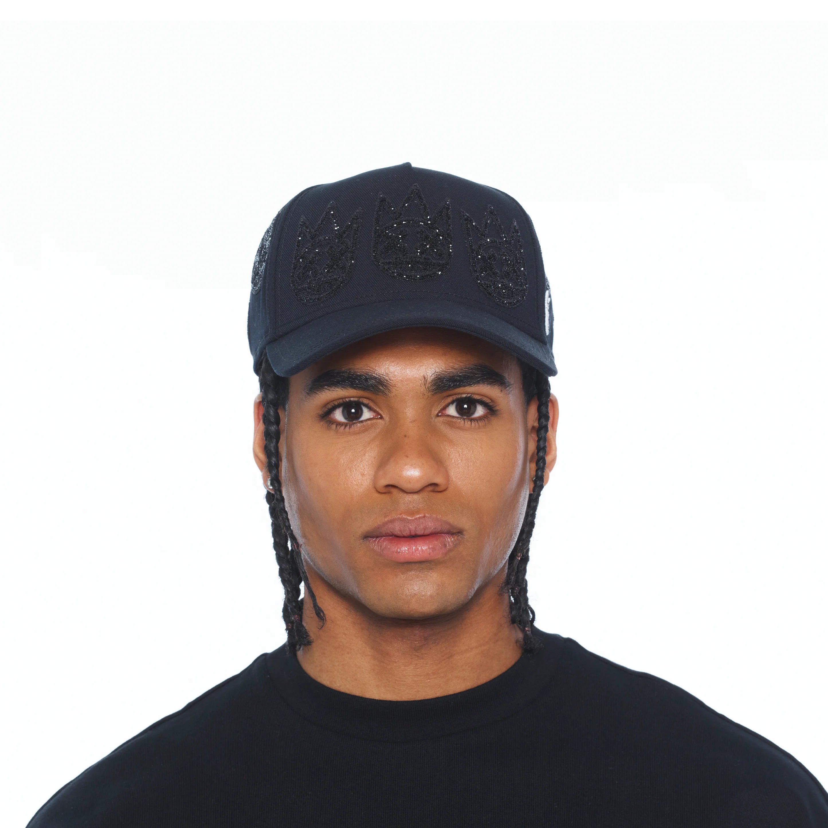 Cult of Individuality X El Alfa Multi Crystal Logo A Frame Hat Black/Black