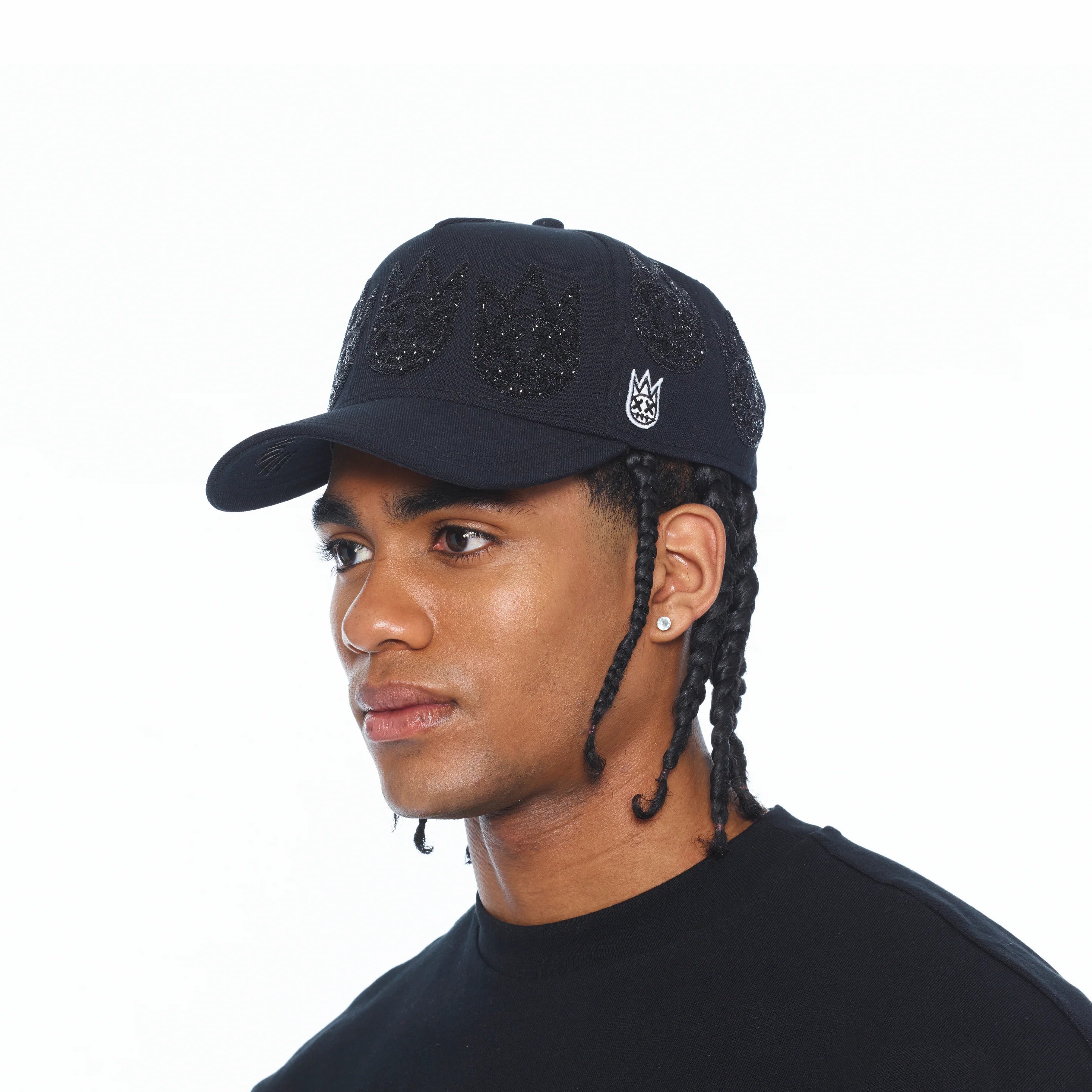 Cult of Individuality X El Alfa Multi Crystal Logo A Frame Hat Black/Black