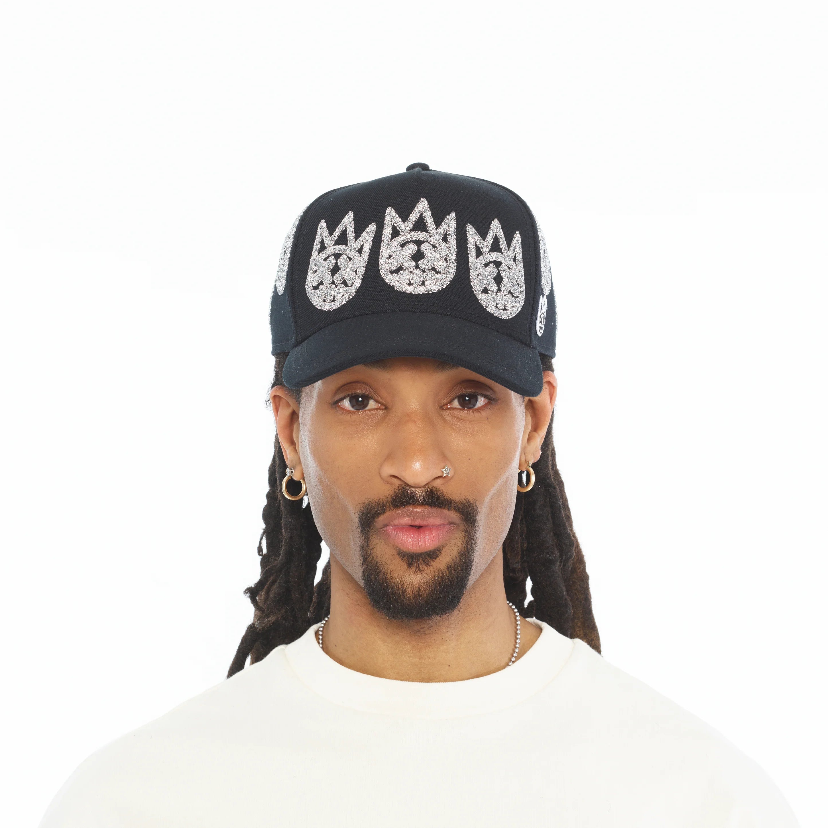 Cult of Individuality X El Alfa Multi Crystal Logo A Frame Hat Black/Silver