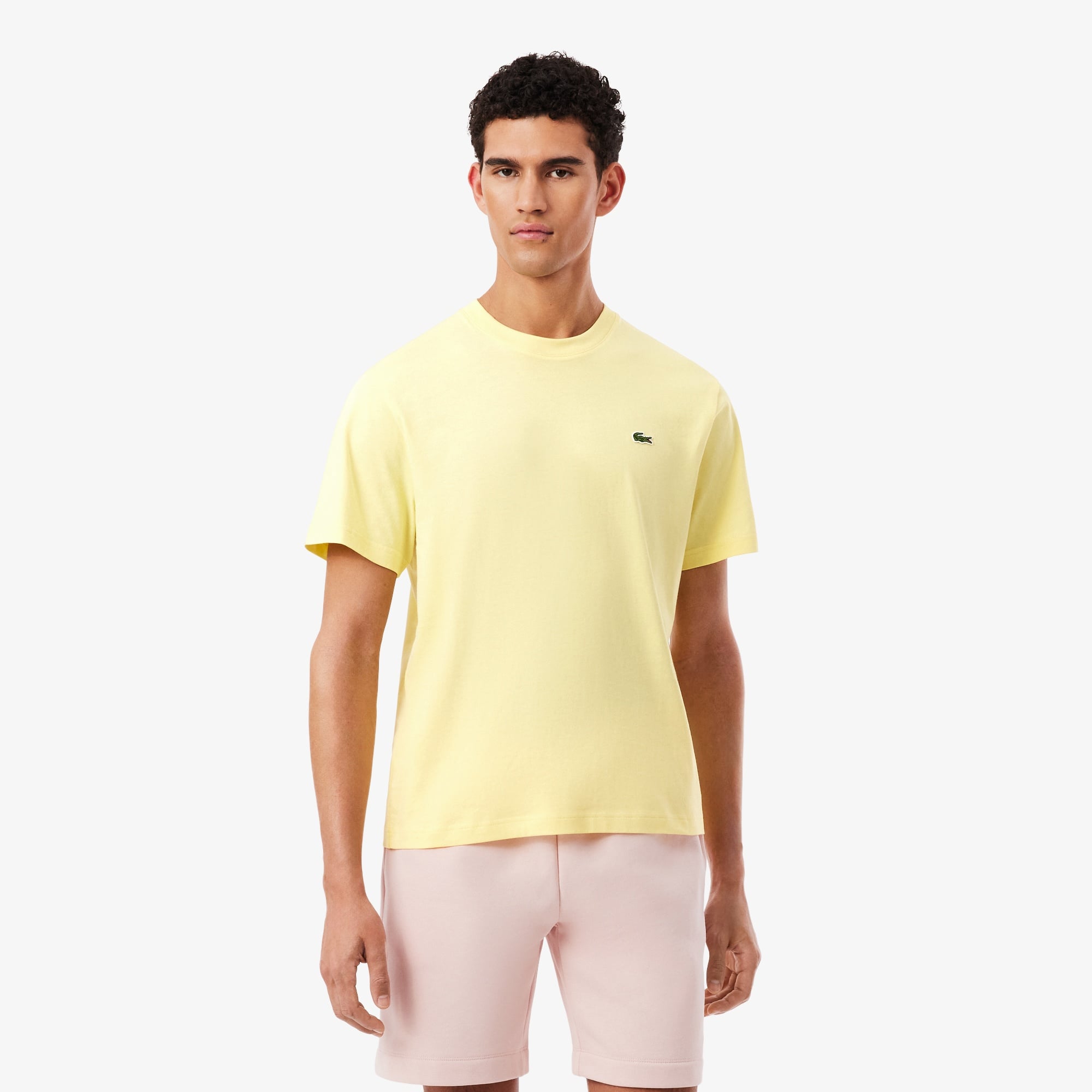 LACOSTE 半袖Tシャツ イエロー Men's Lacoste Cotton T-Shirt Pastel Yellow | Chicago City Sports