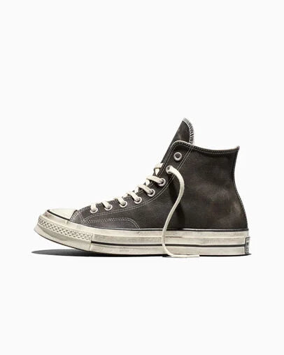 Men's Converse Chuck 70  Burnished Leather High Top Shoes Black