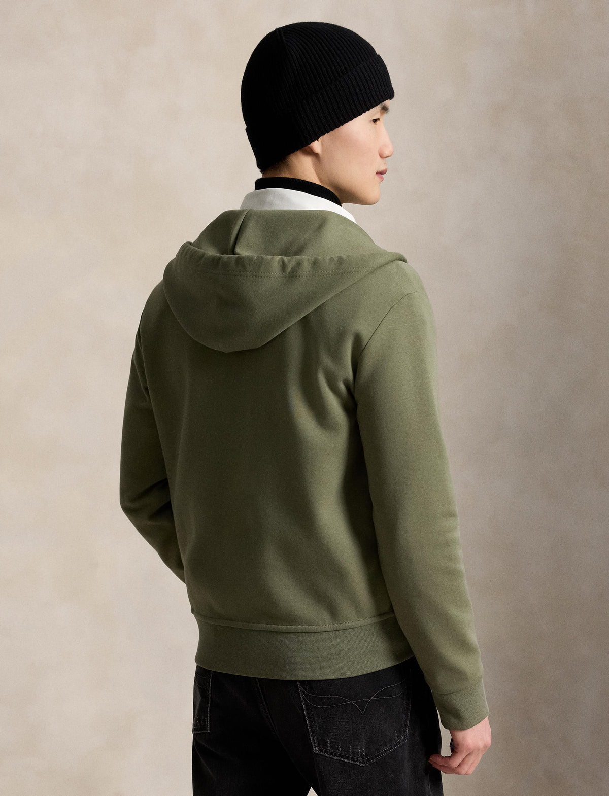 Men's Polo Ralph Lauren Double-Knit Full Zip Hoodie Cruise Olive