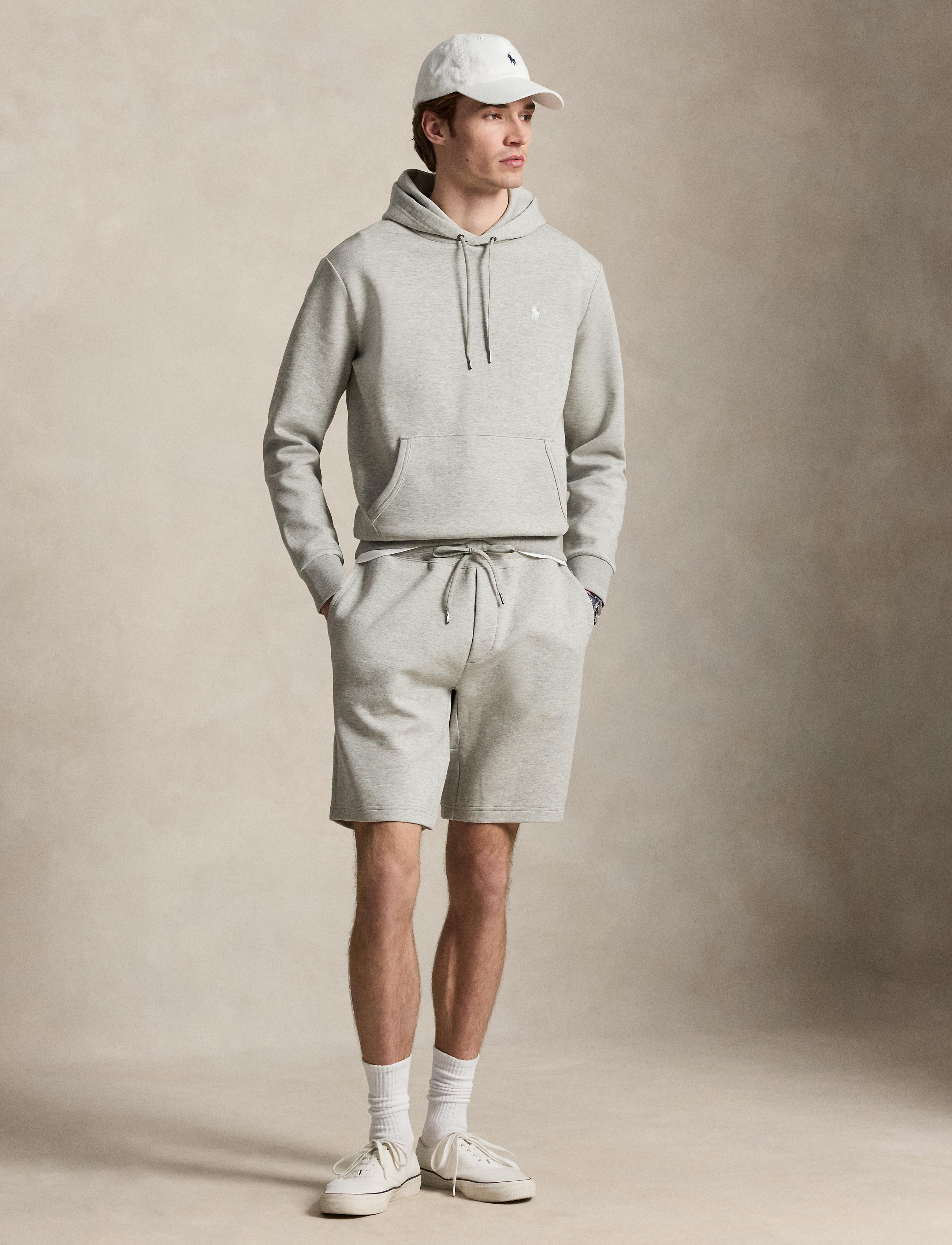 Men's Polo Ralph Lauren Double Knit Tech Hoodie Dark Sport Heather