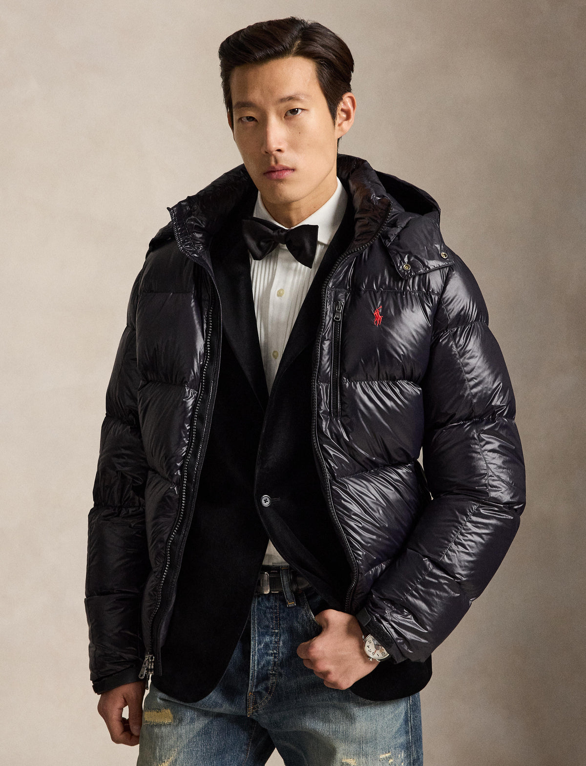 Men's Polo Ralph Lauren The Gorham Glossed Down Jacket Black