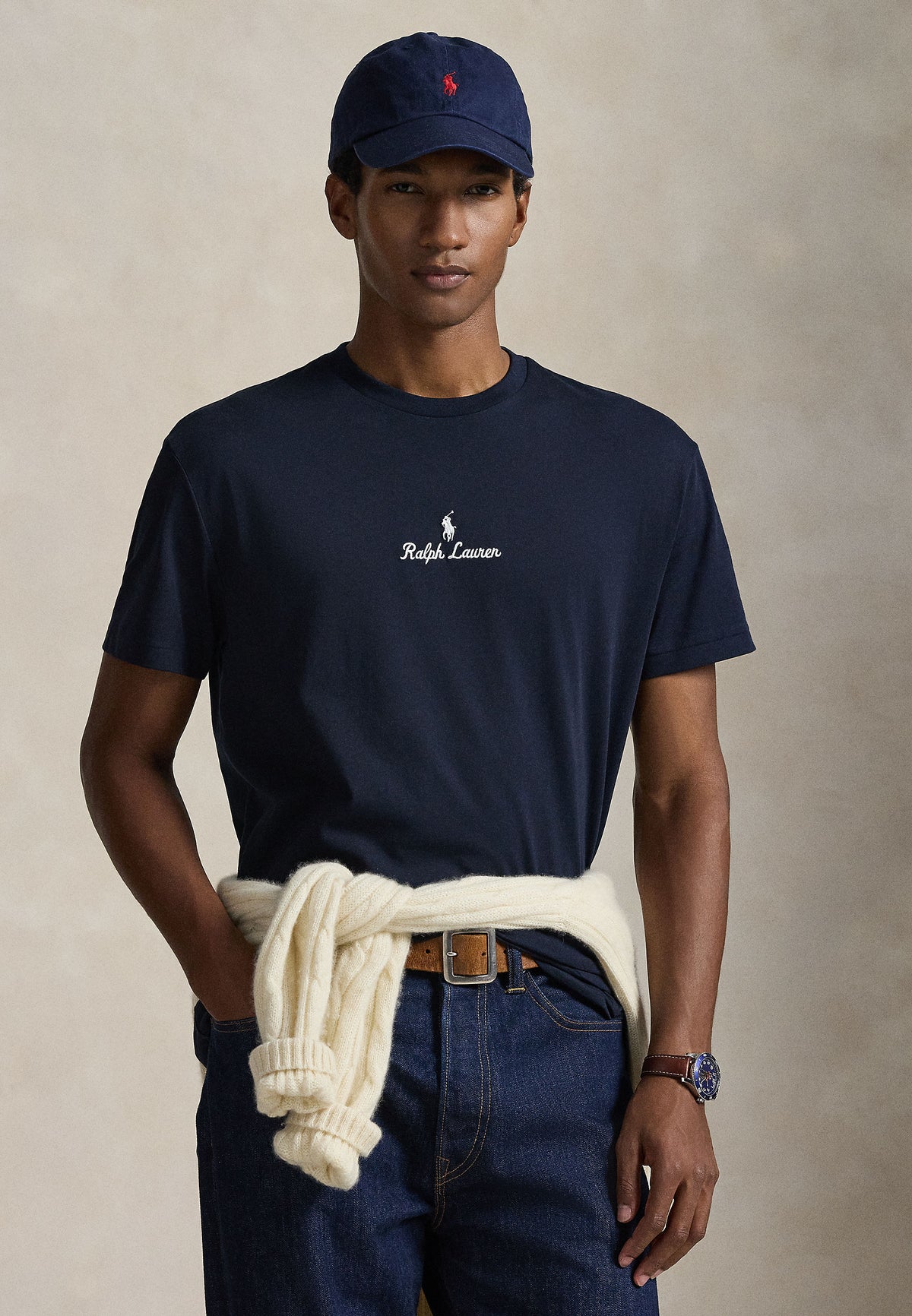 Men's Polo Ralph Lauren Classic Fit Logo Jersey T-Shirt Aviator Navy