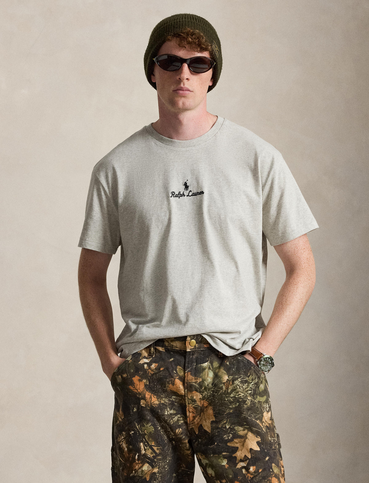 Men's Polo Ralph Lauren Classic Fit Logo Jersey T-Shirt Heather Grey