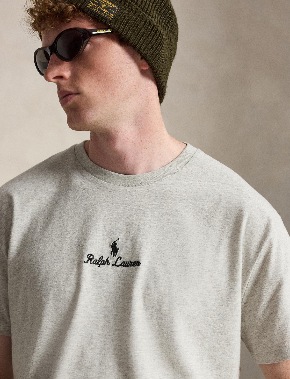 Men's Polo Ralph Lauren Classic Fit Logo Jersey T-Shirt Heather Grey