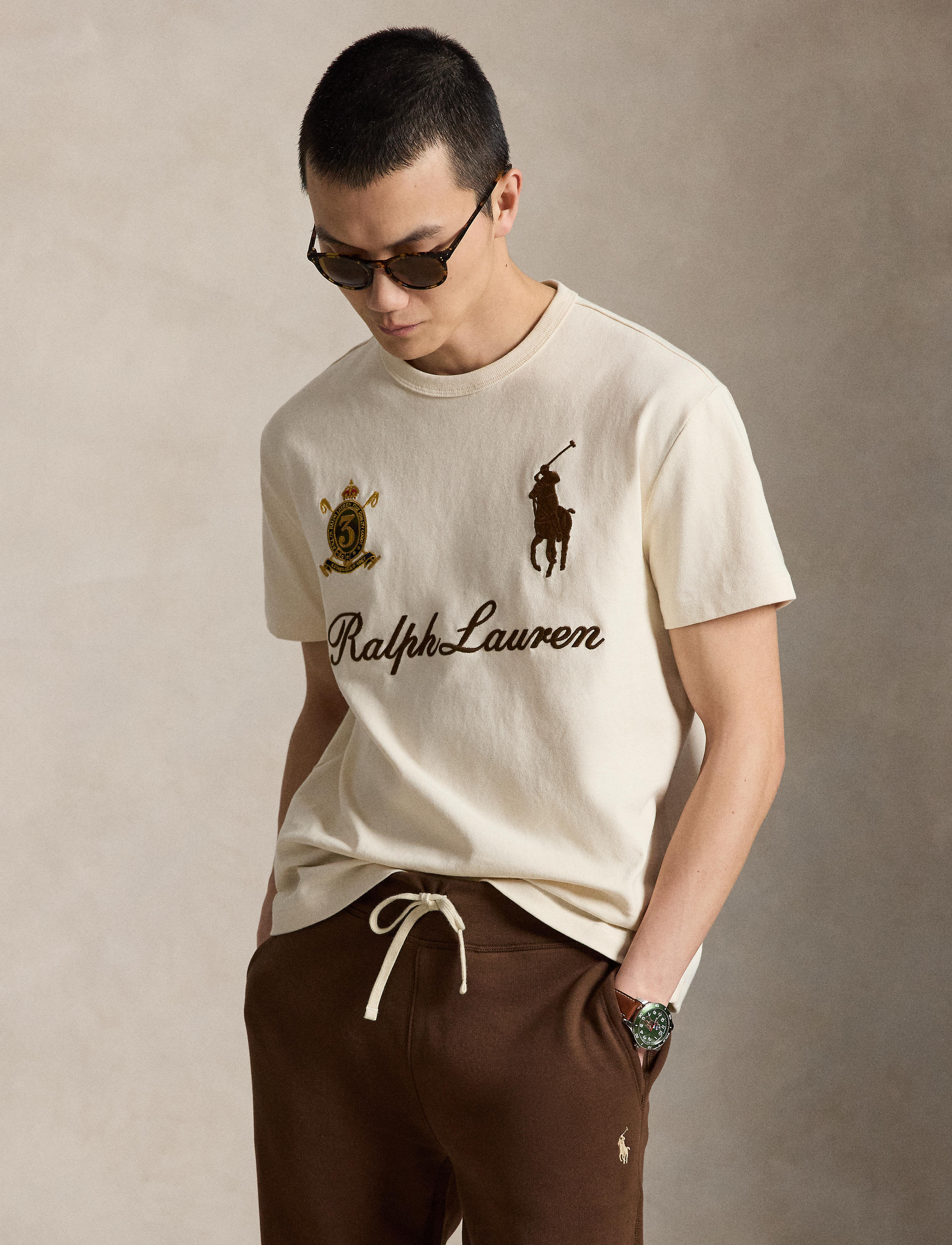 Men's Polo Ralph Lauren Team T-Shirt Guide Cream | Chicago City Sports