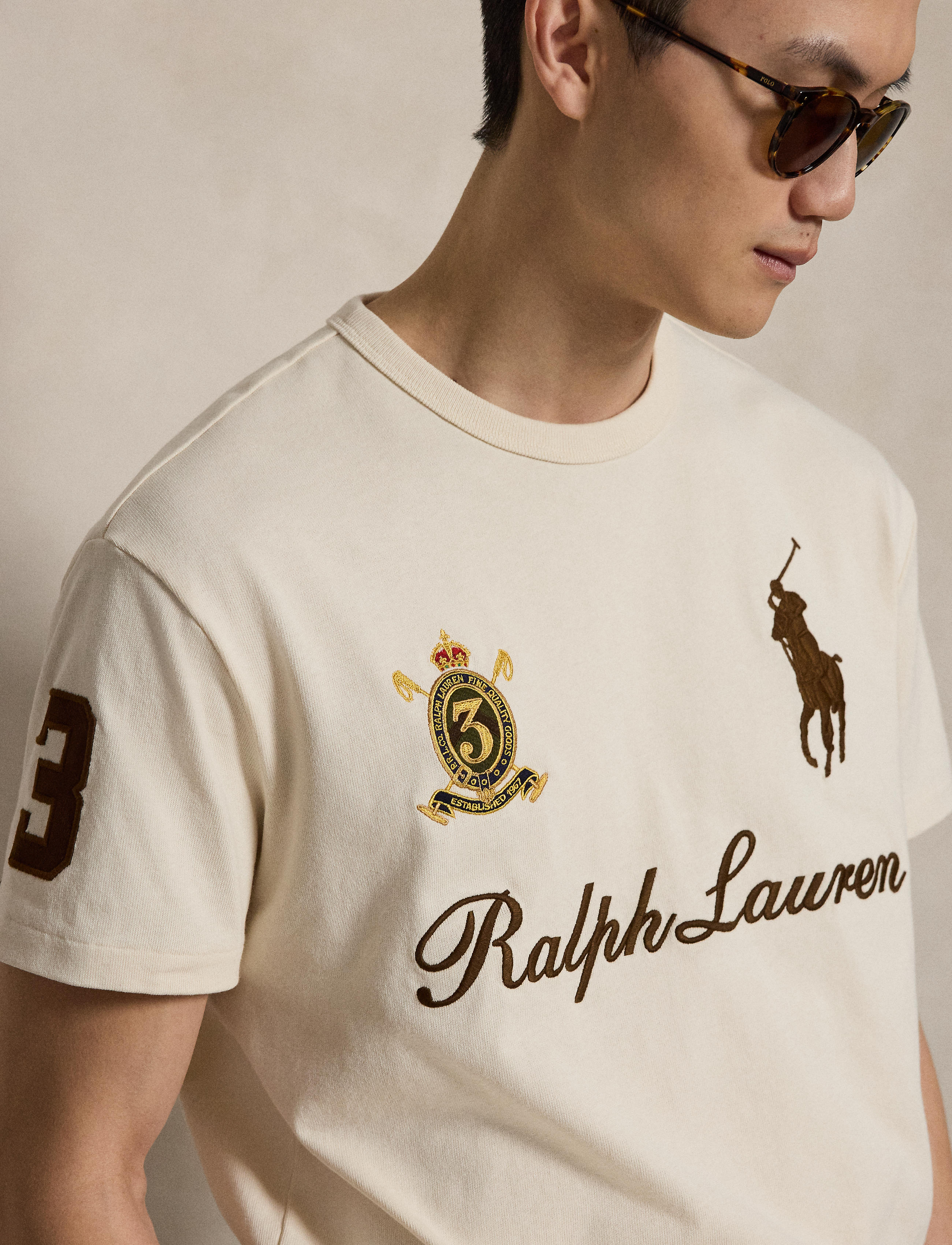 Men's Polo Ralph Lauren Team T-Shirt Guide Cream