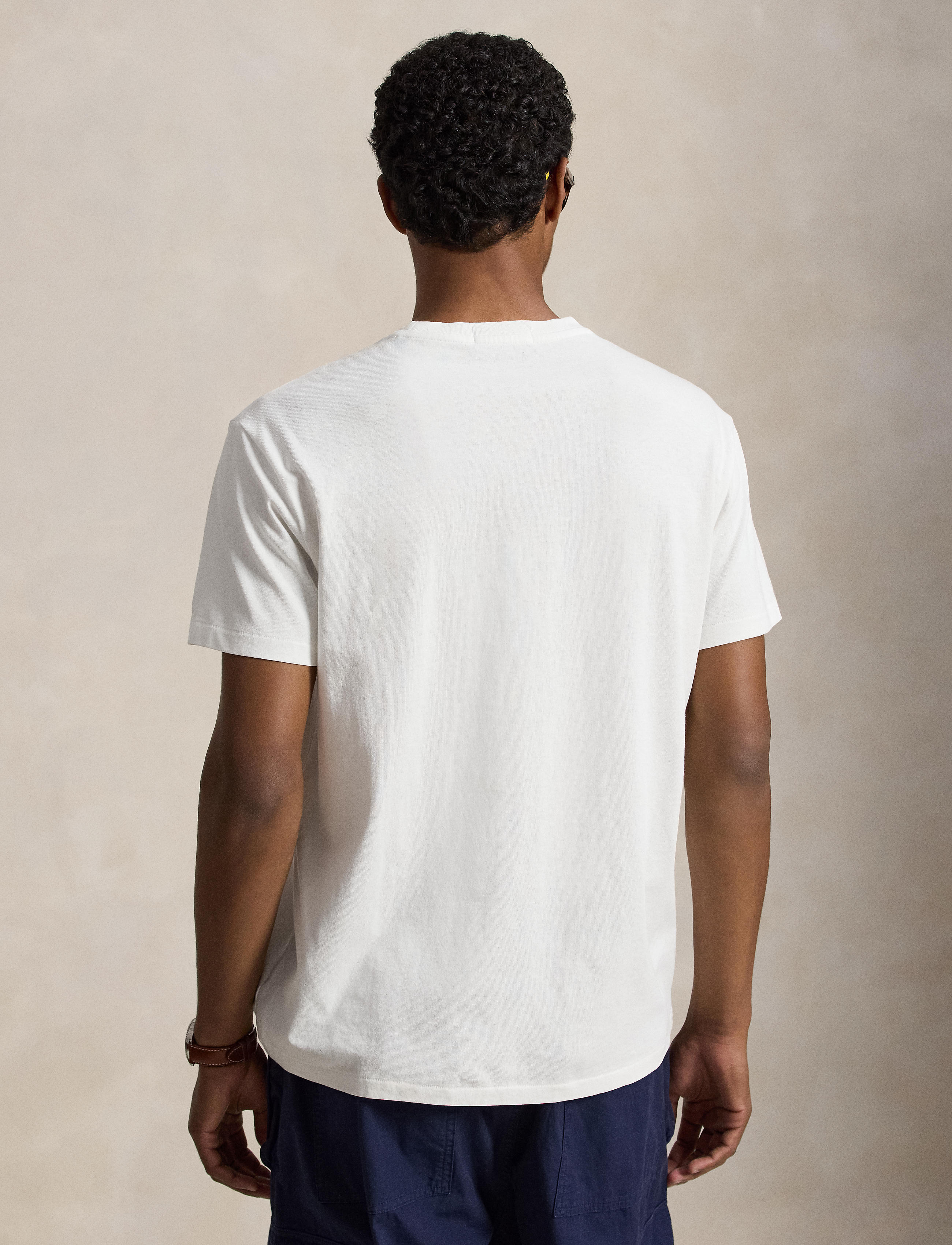 Men's Polo Ralph Lauren Classic Fit Jersey Graphic T-Shirt White