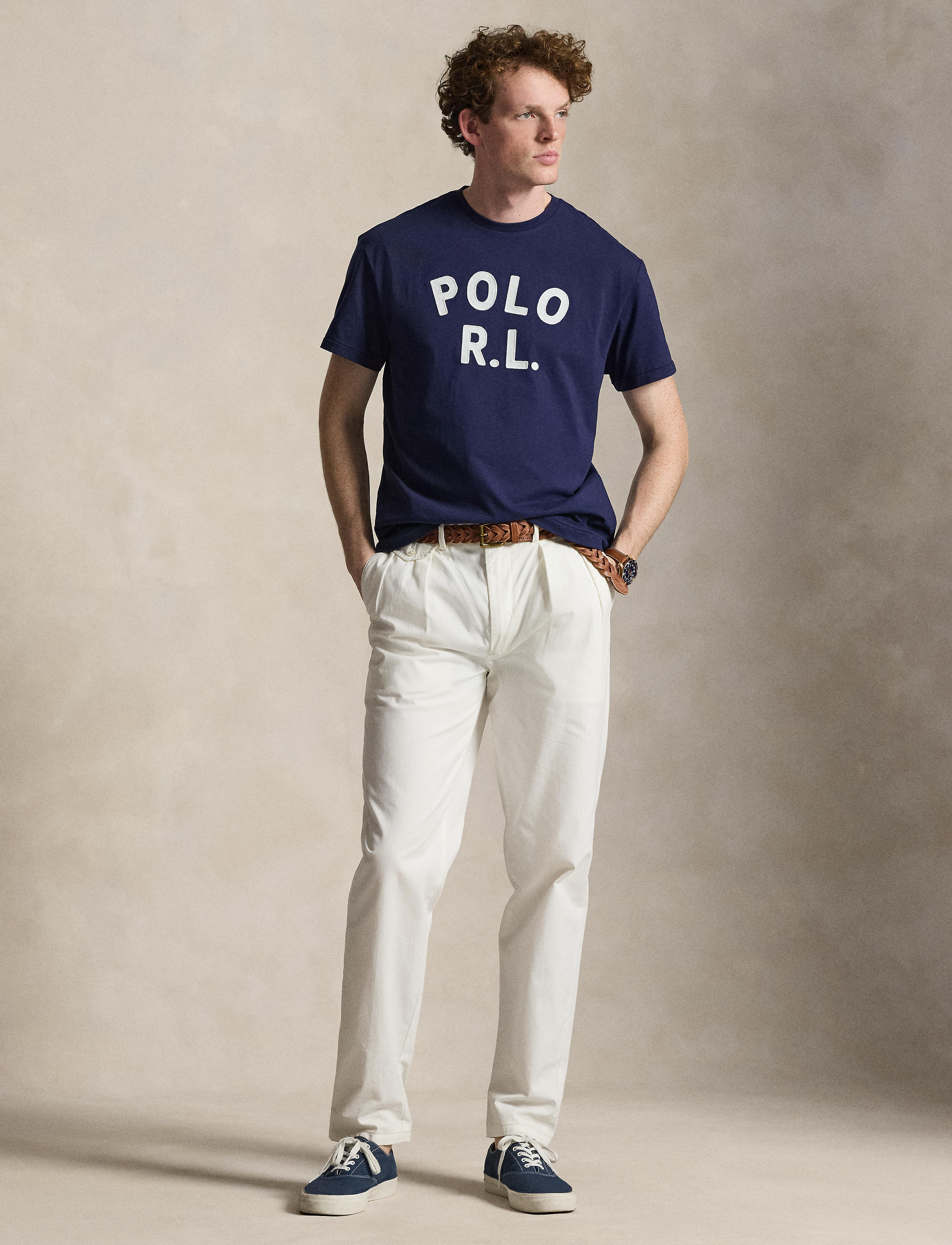 Men's Polo Ralph Lauren Classic Fit Logo Jersey T-Shirt Newport Navy