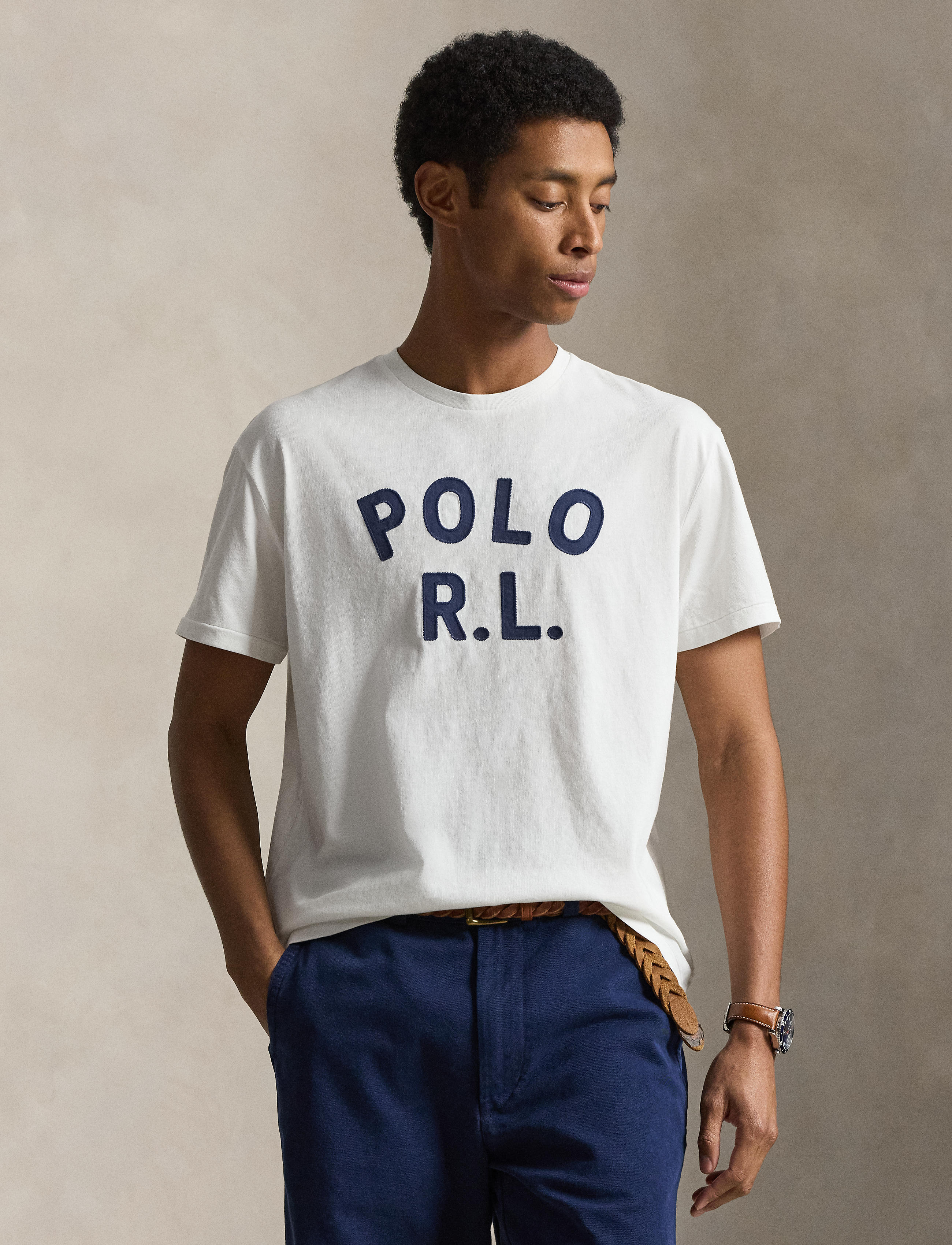 Men's Polo Ralph Lauren Classic Fit Logo Jersey T-Shirt White