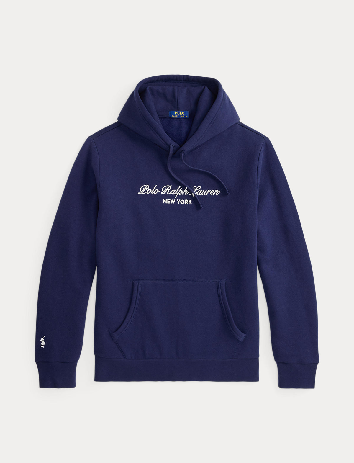Men's Polo Ralph Lauren Logo Fleece Hoodie Newport Navy