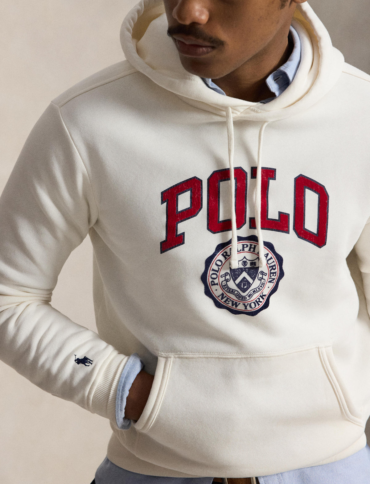 Men's Polo Ralph Lauren Logo Fleece Hoodie Nevis 710B26149002