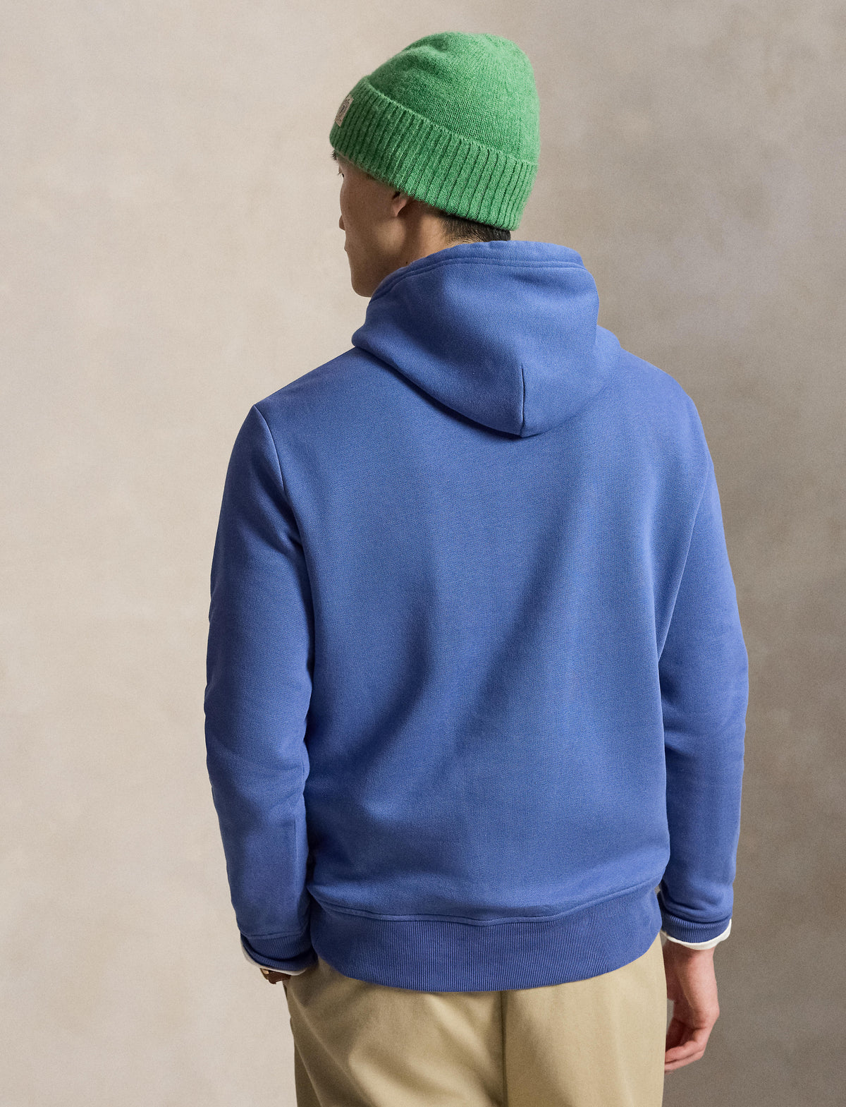 Men's Polo Ralph Lauren Logo Fleece Hoodie Bastille Blue