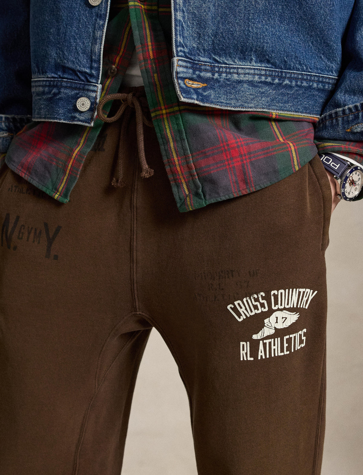 Men's Polo Ralph Lauren Cross Country Sweatpants Court Brown