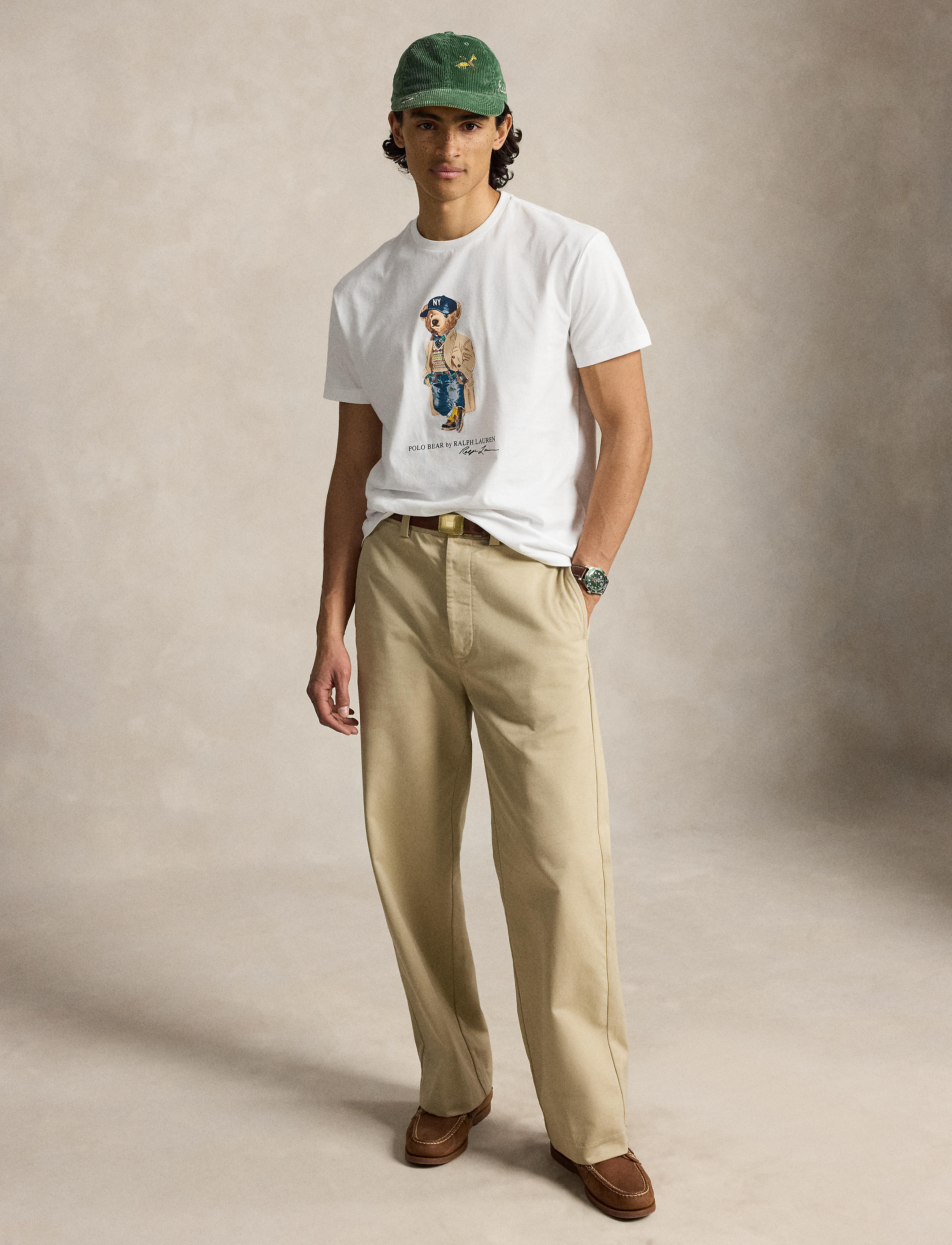 Men's Polo Ralph Lauren Classic Fit Polo Bear Jersey T-Shirt White