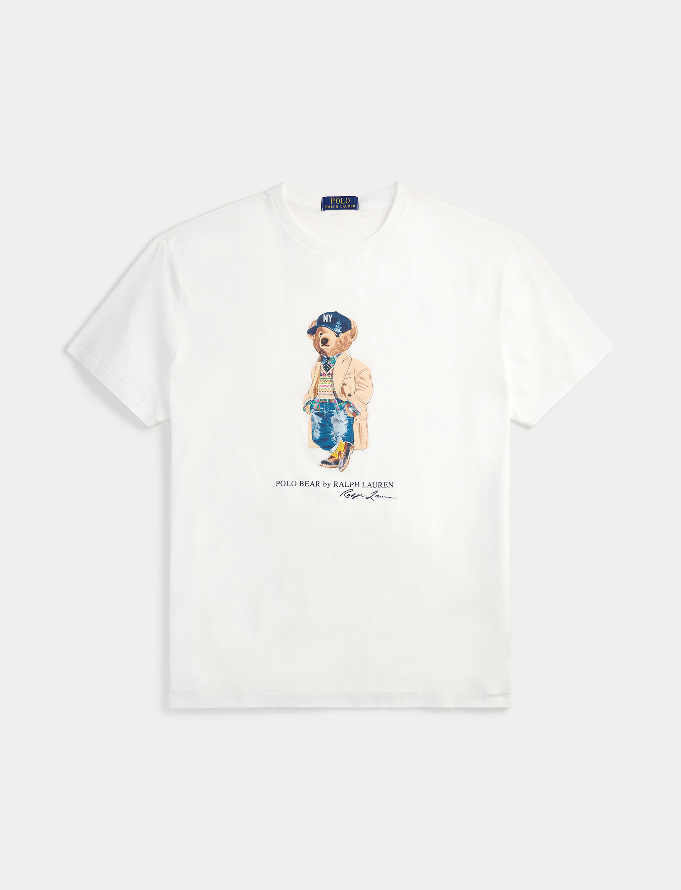 Men's Polo Ralph Lauren Classic Fit Polo Bear Jersey T-Shirt White