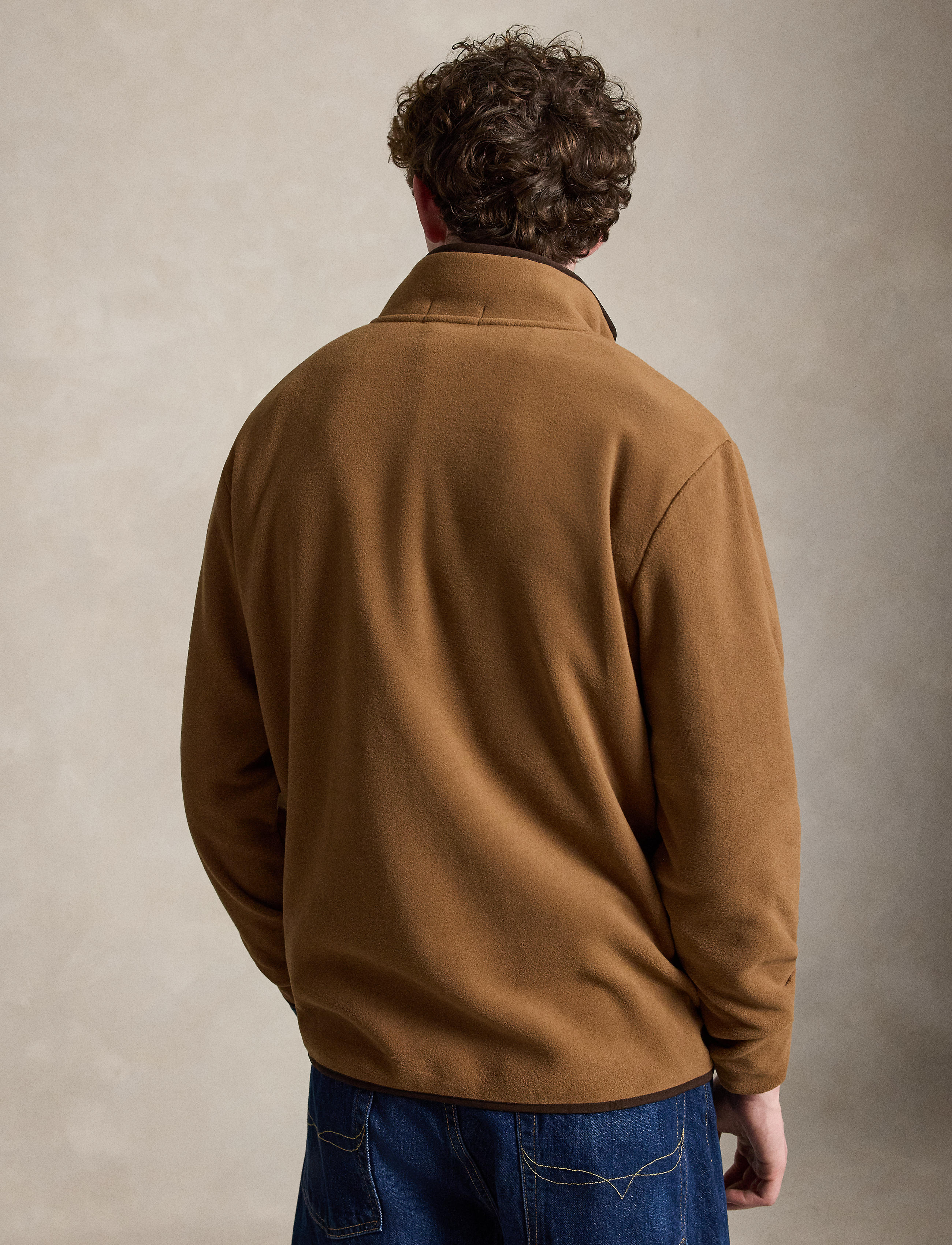 Men's Polo Ralph Lauren Bear Fleece Pullover Nutmeg Brown