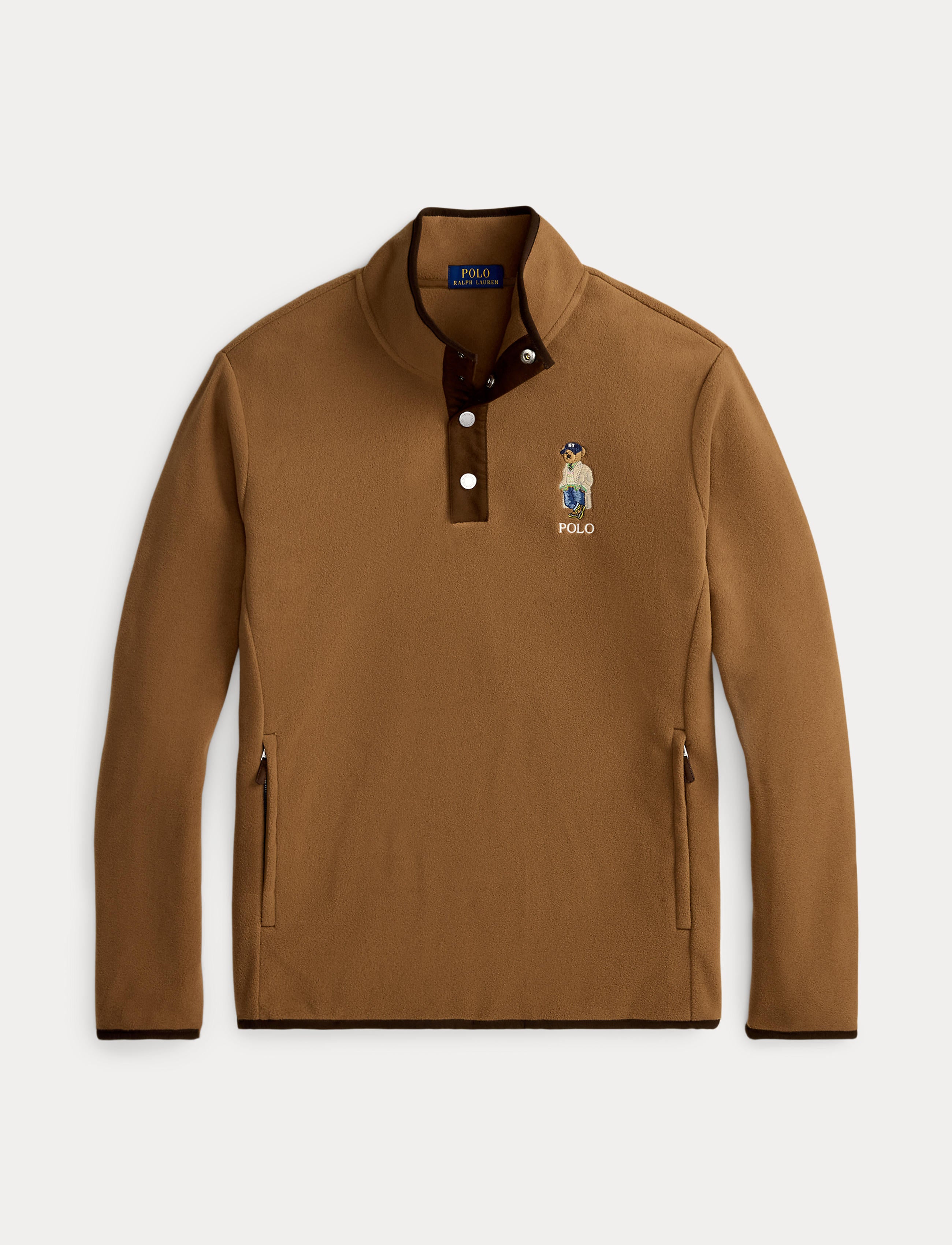 Men's Polo Ralph Lauren Bear Fleece Pullover Nutmeg Brown