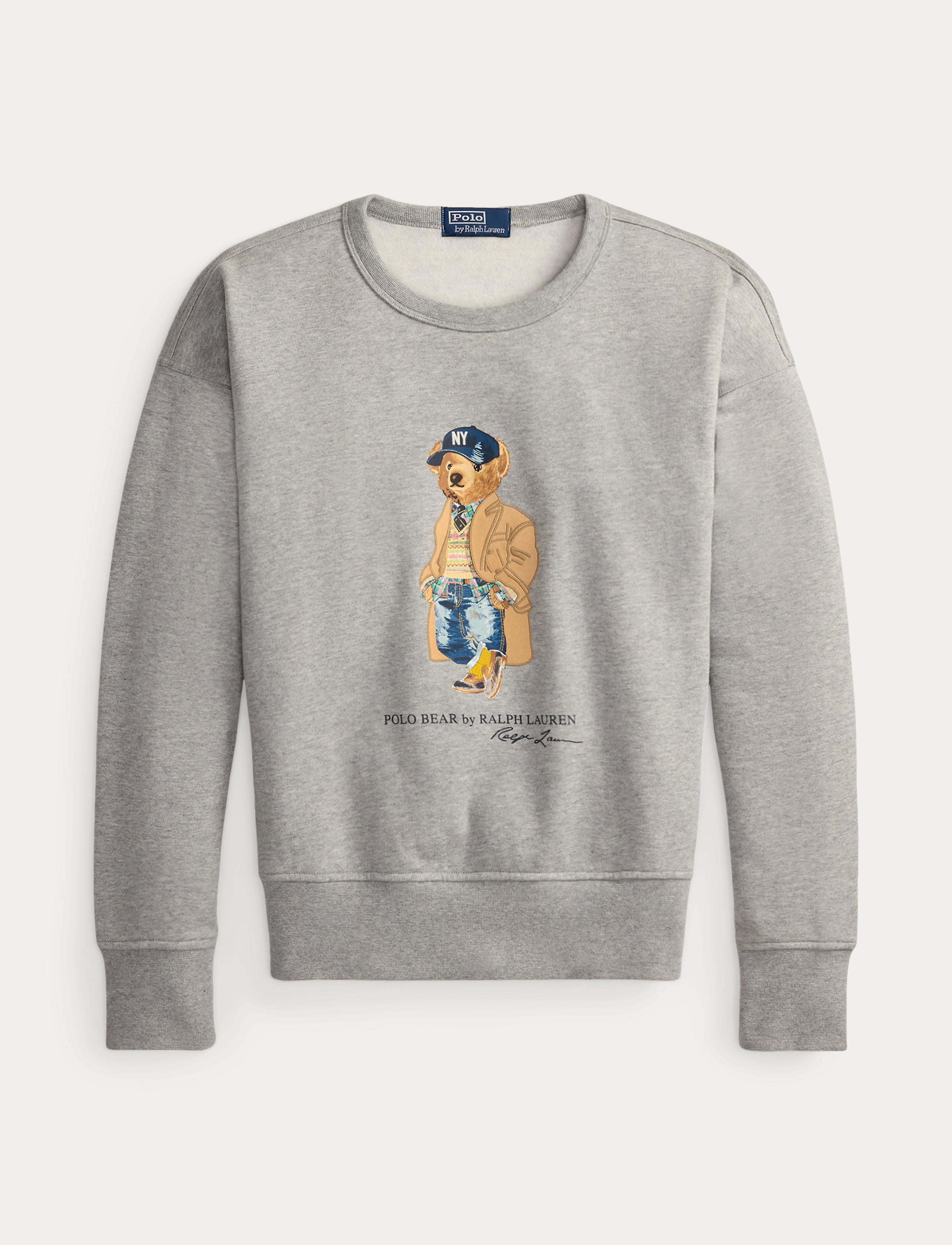 Men's Polo Ralph Lauren Bear Fleece Sweatshirt Heather Grey