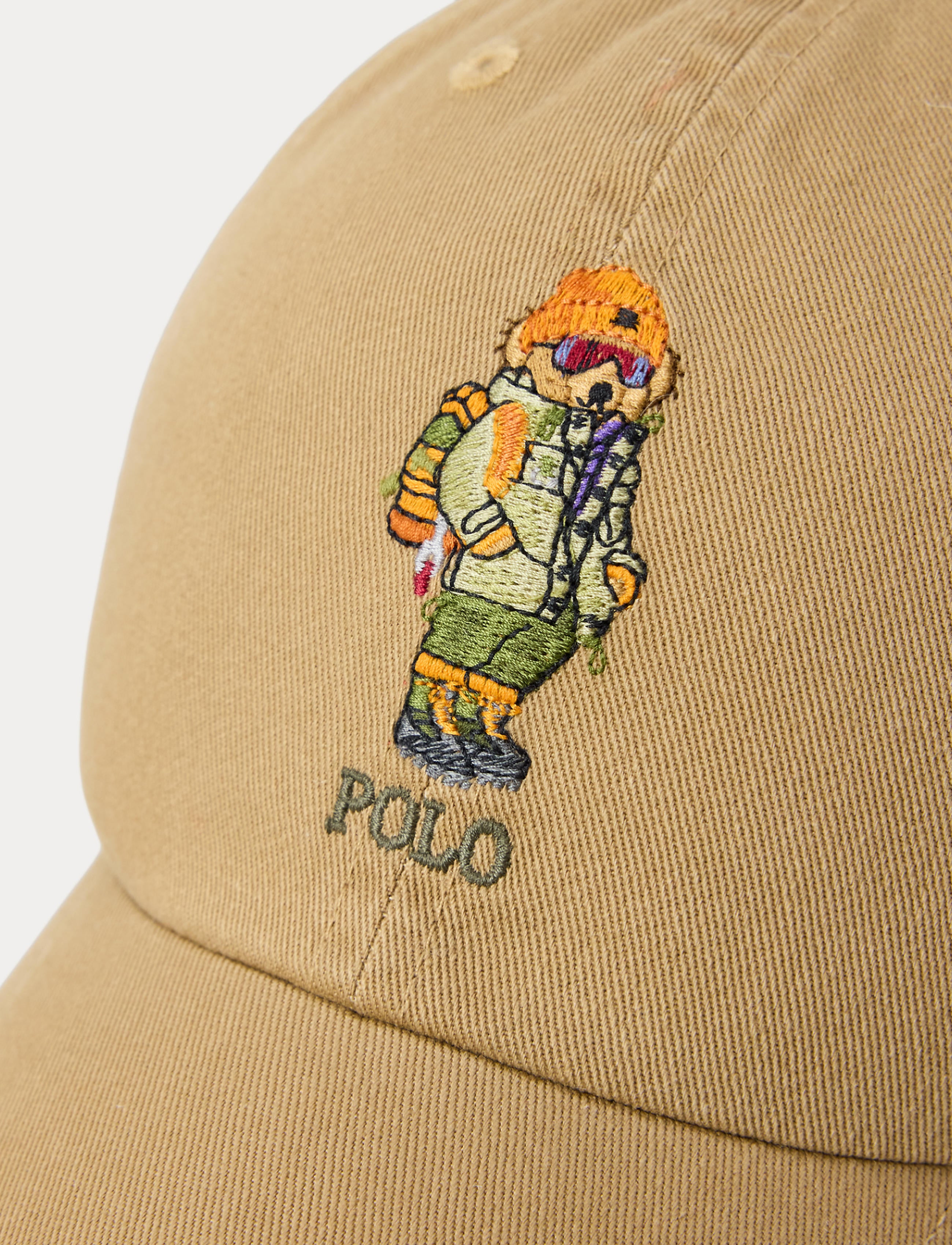 Unisex Polo Ralph Lauren Bear Twill Ball Cap Desert Khaki