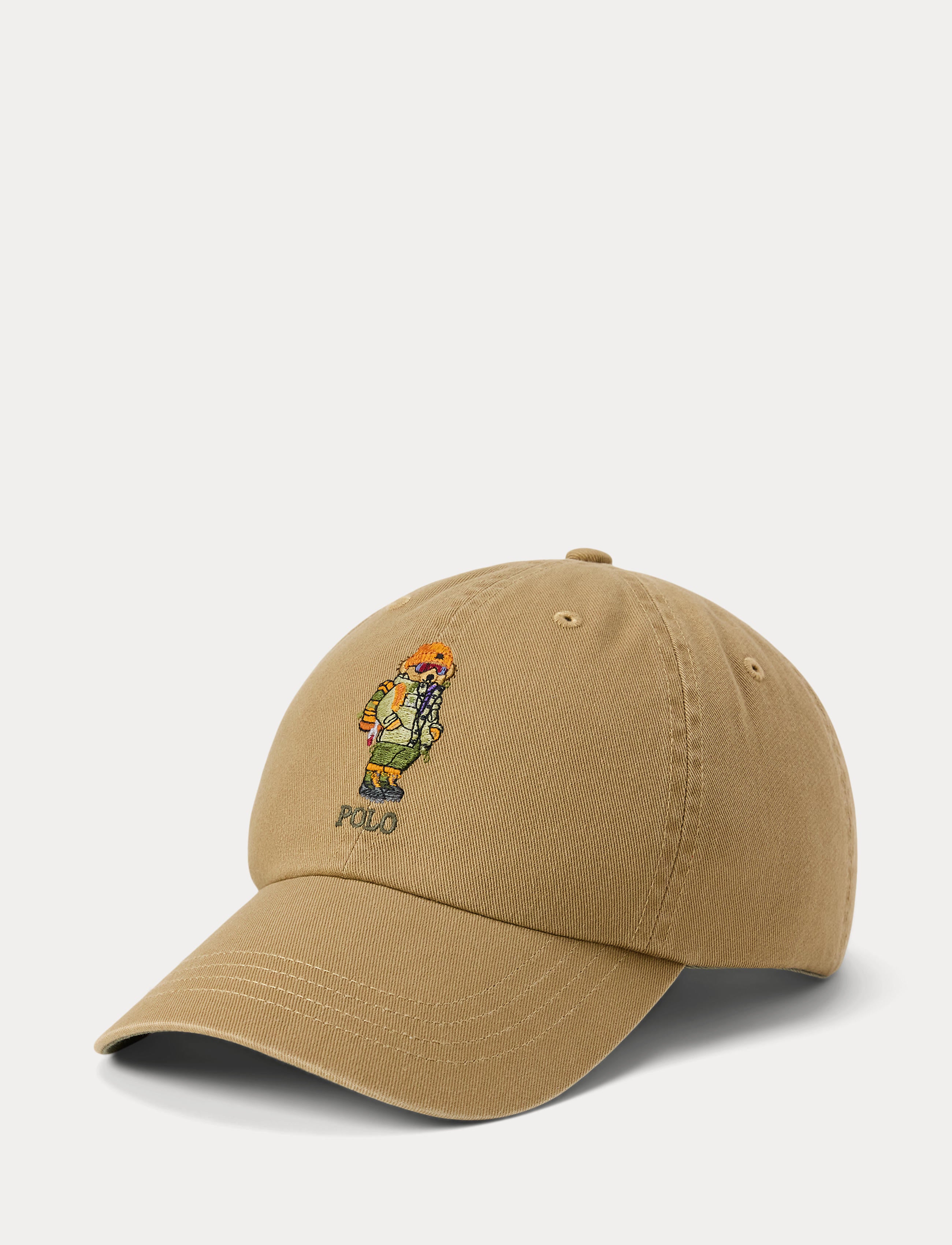 Unisex Polo Ralph Lauren Bear Twill Ball Cap Desert Khaki