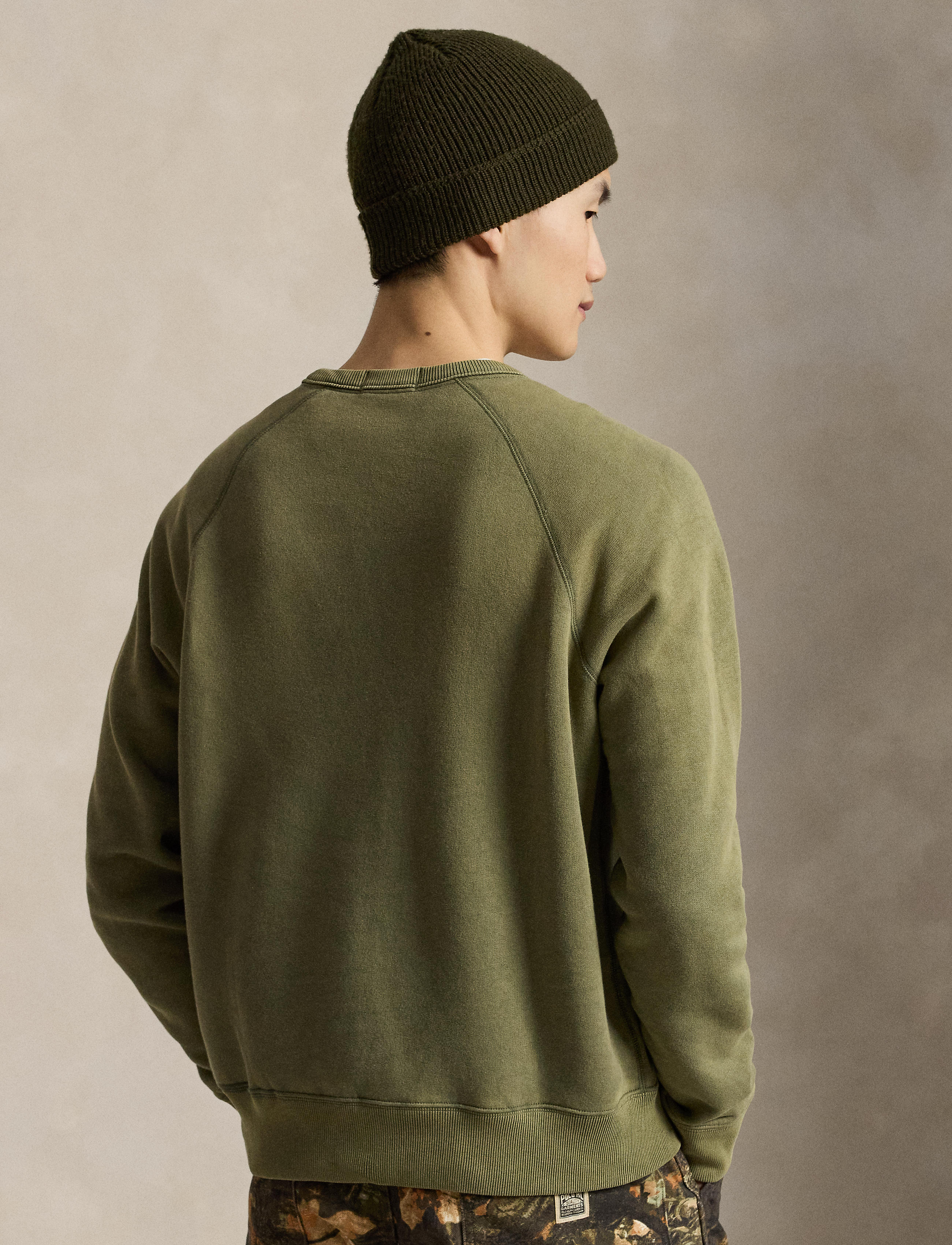 Men's Polo Ralph Lauren Red Rocks Bear Fleece Sweatshirt Cruise Olive