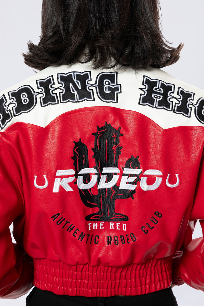 Women's Smoke Rise Relaxed Rodeo Cropped Jacket True Red