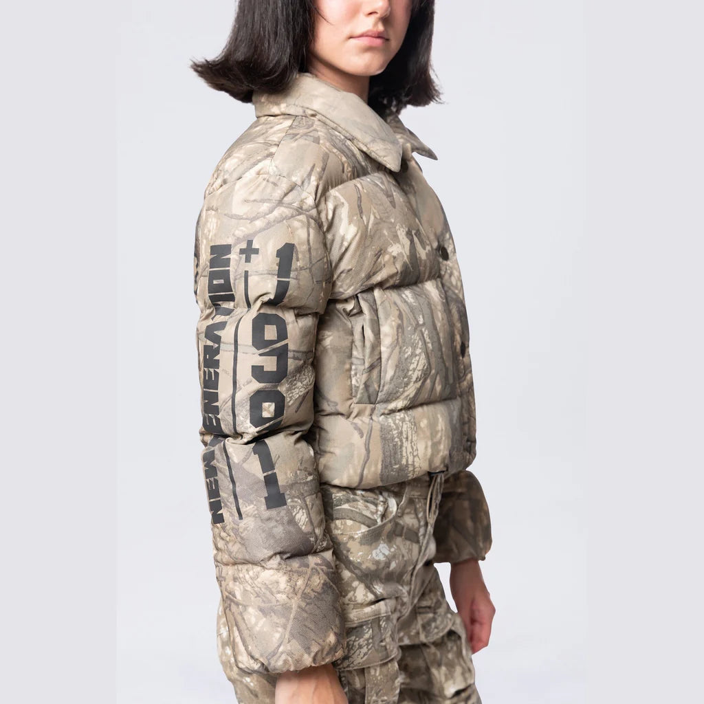 Women's Smoke Rise Patched Puffer Jacket Khaki