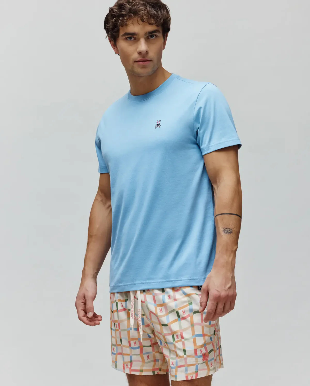 Men's Psycho Bunny Classic Crew Neck Tee Glacier Blue