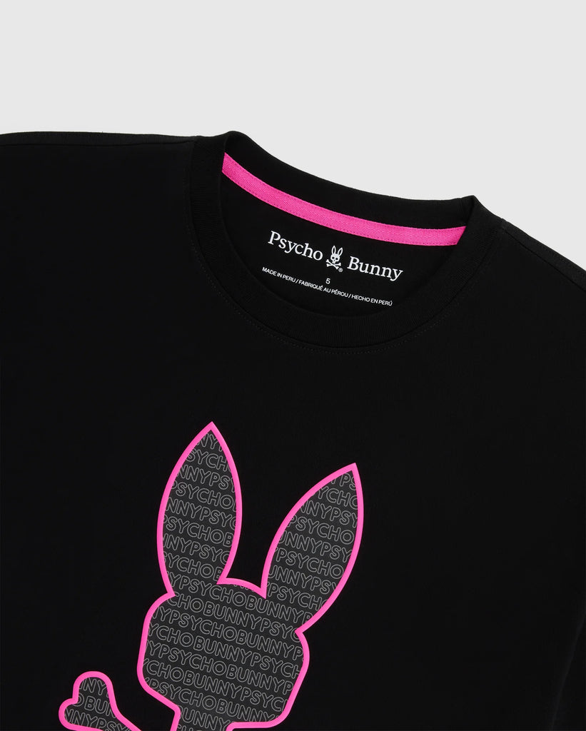Men's Psycho Bunny Harvey Embroidered Graphic Tee Black