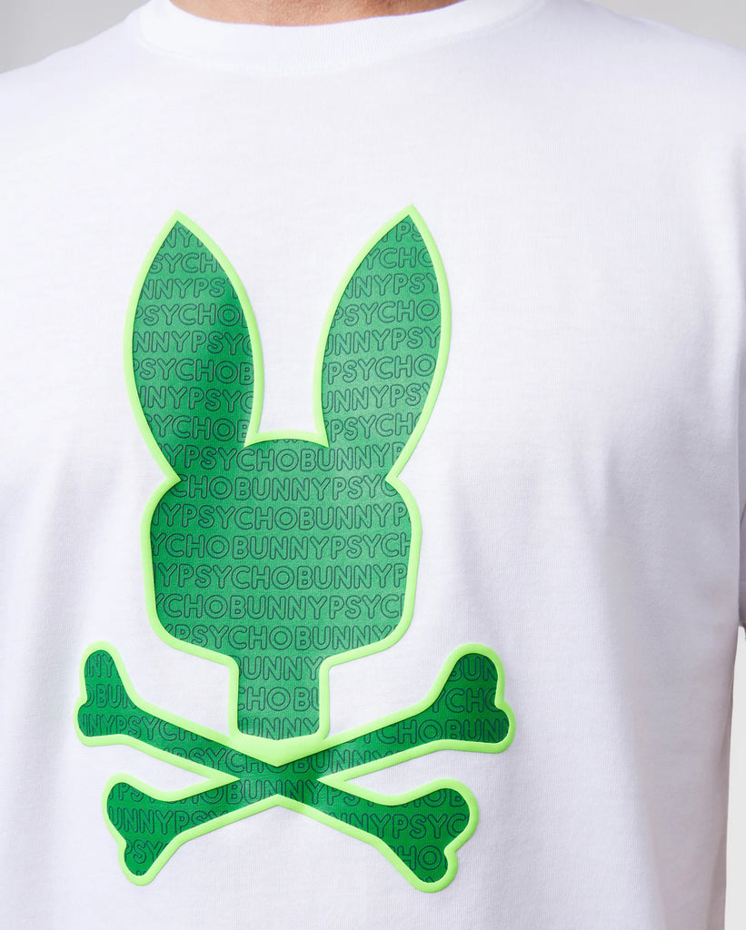 Men's Psycho Bunny Harvey Embroidered Graphic Tee White