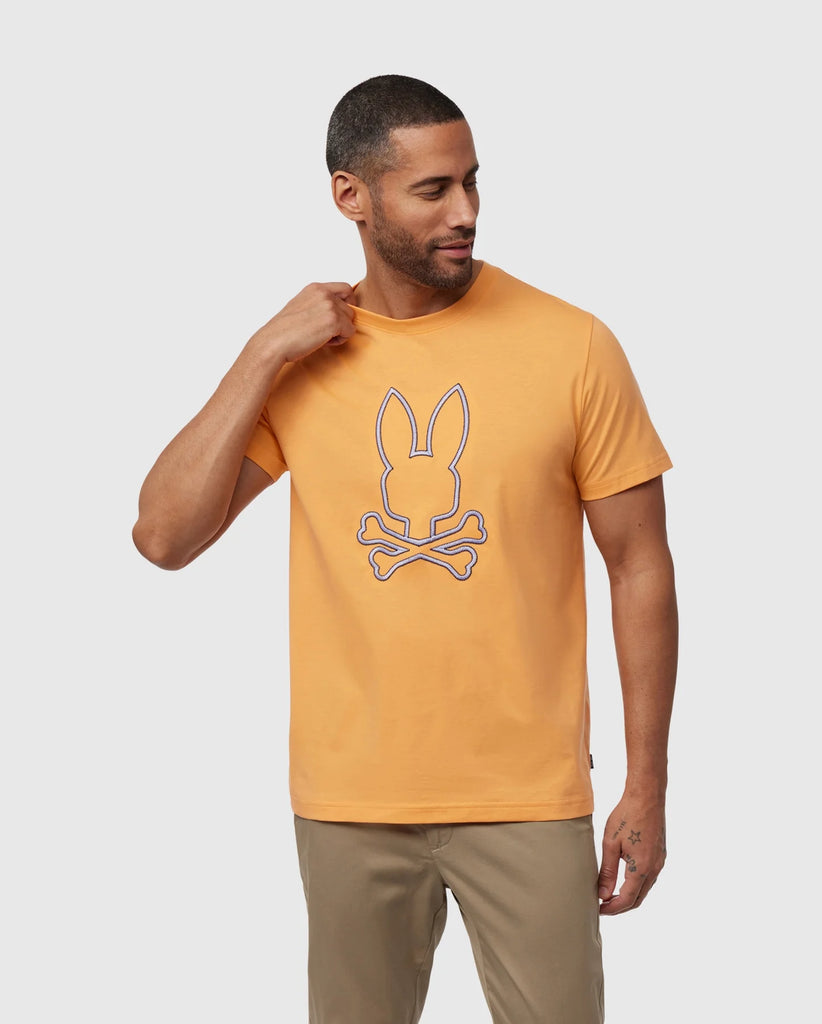 Men's Psycho Bunny Floyd Graphic Tee Mock Orange