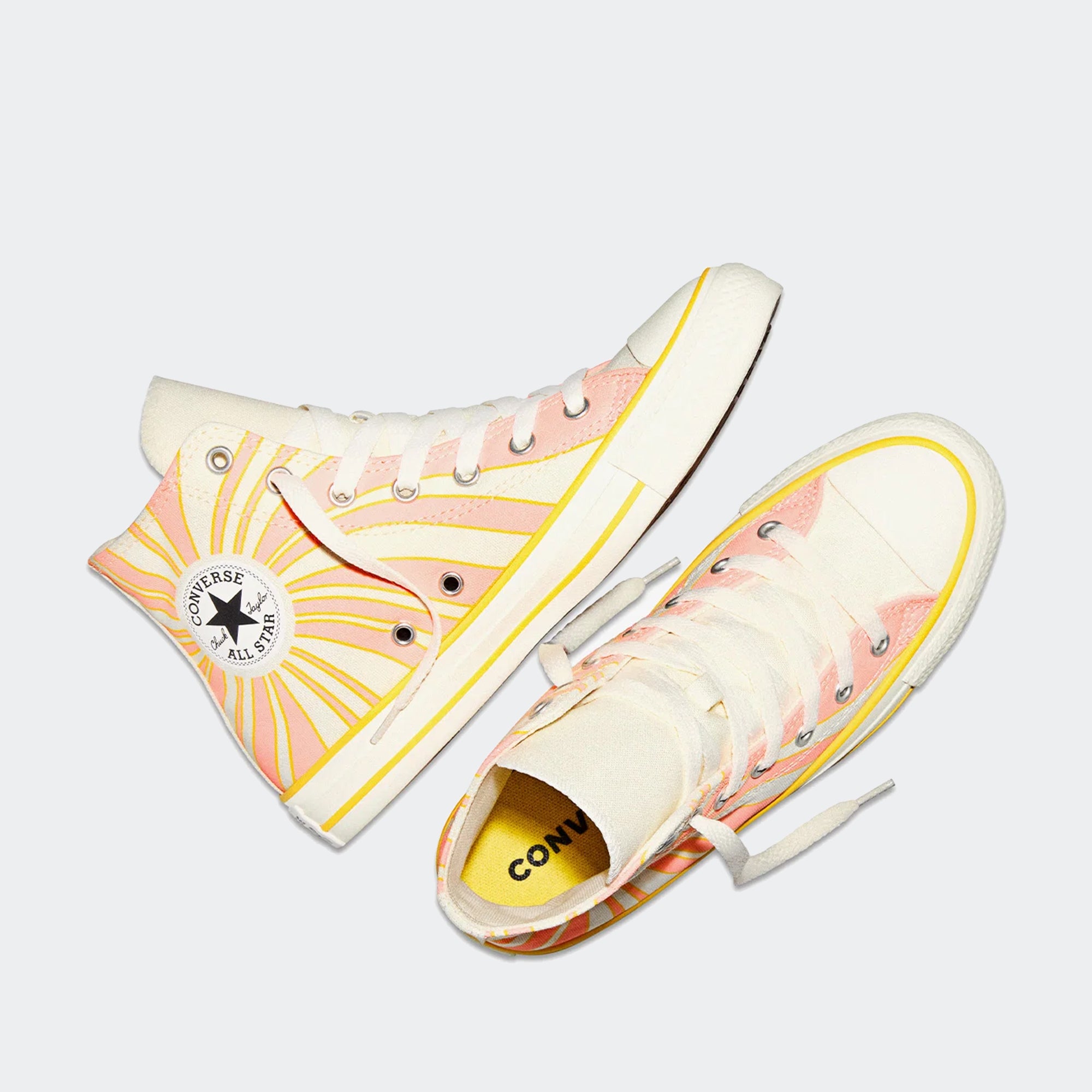 Big Kid Converse Chuck Taylor All Star Hi Shoes Egret / All Heat / Sunny Outlook