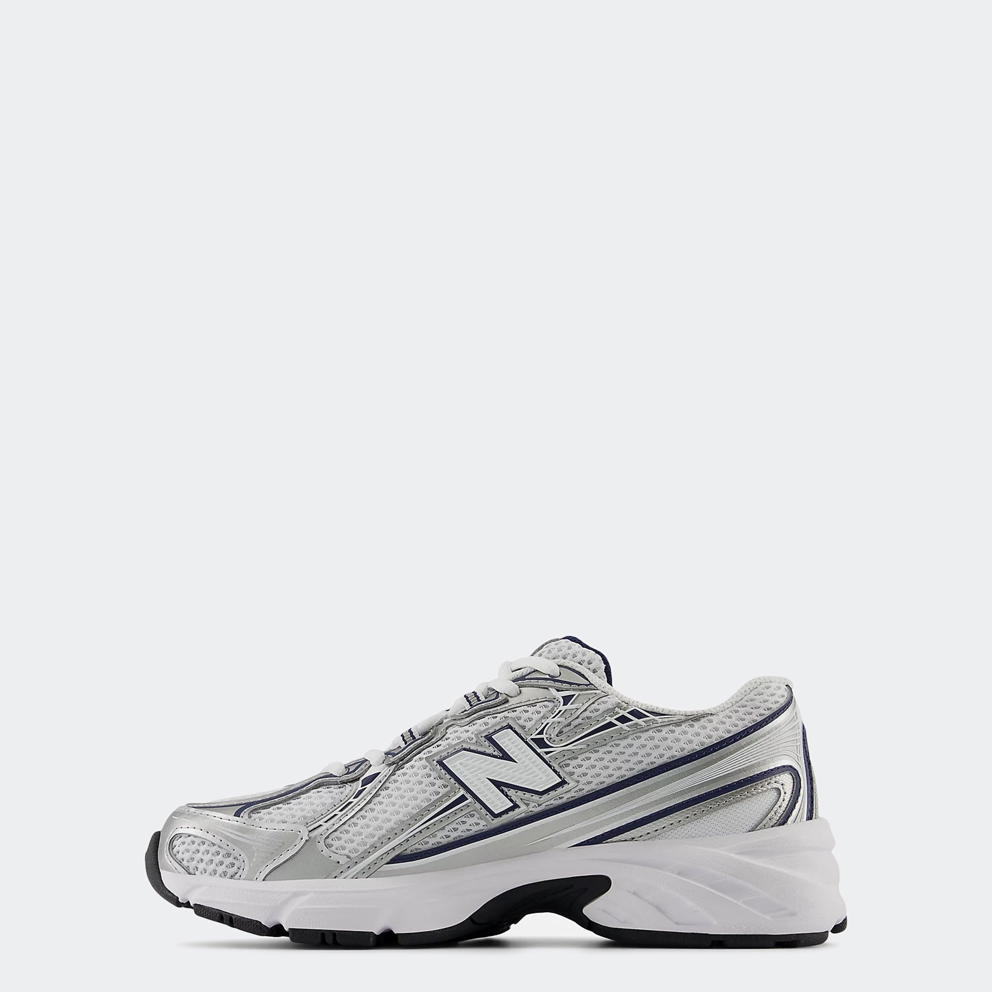 Big Kids New Balance 740 Bungee Shoes White Navy