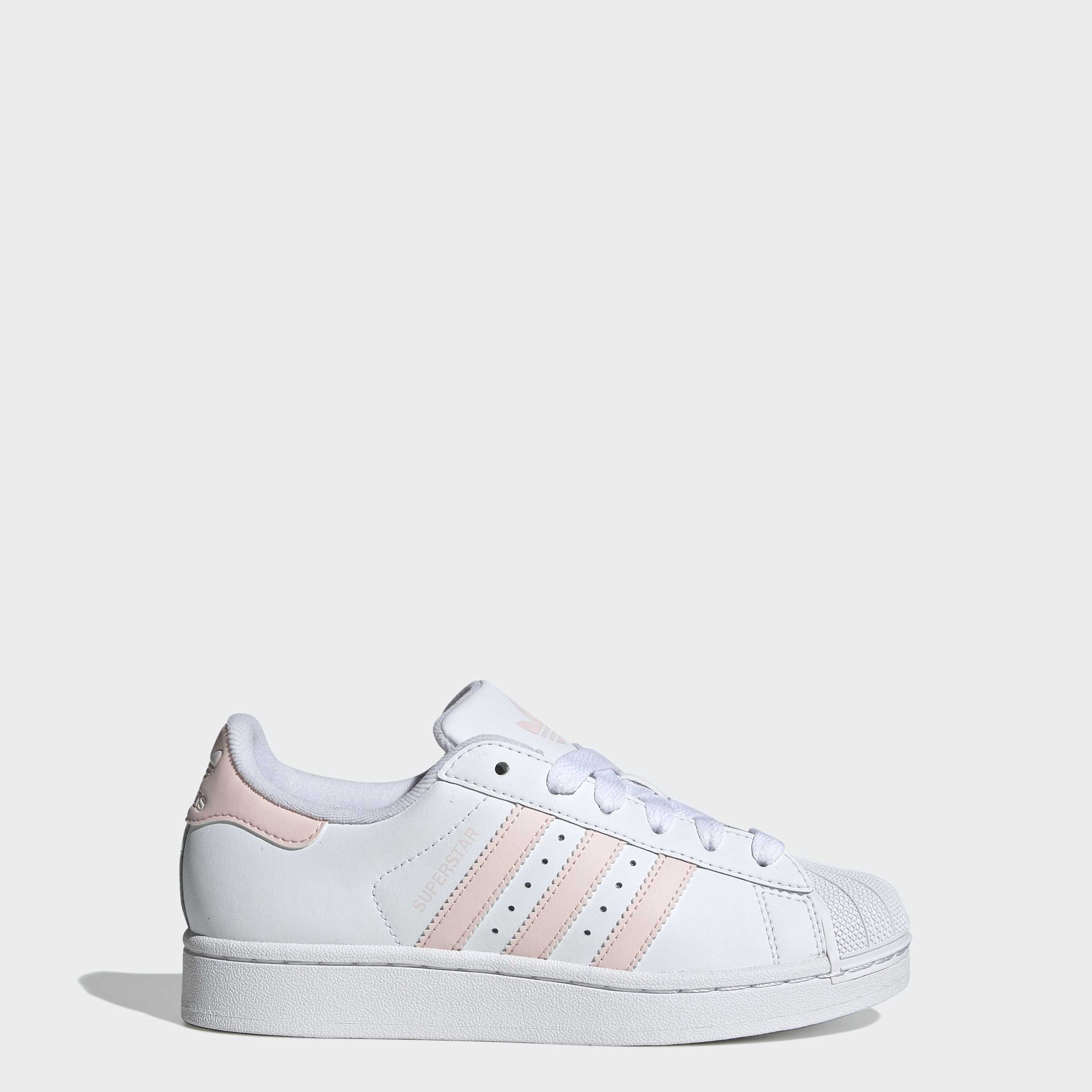 Big Kids adidas Originals Superstar II Shoes Cloud White / Sandy Pink