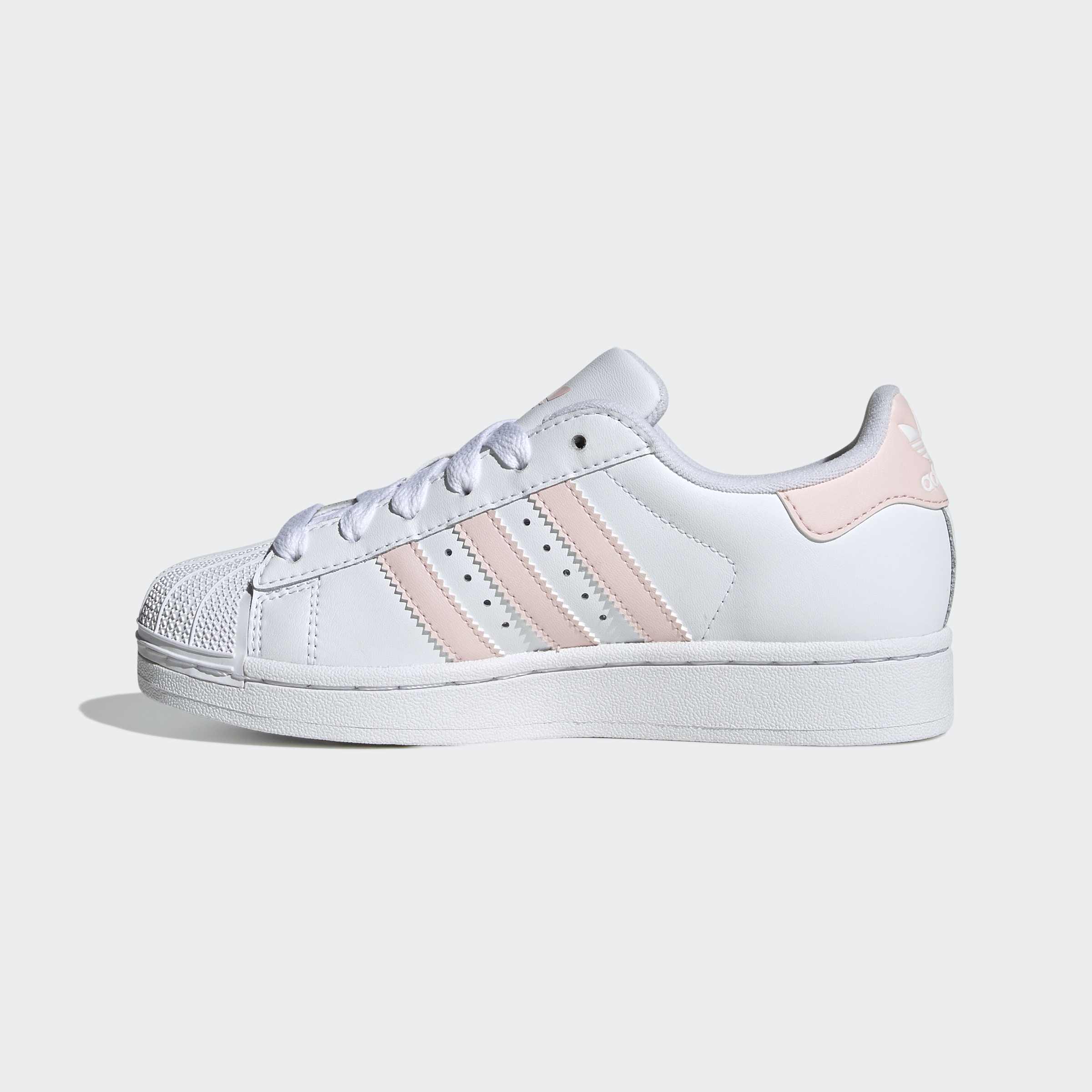 Big Kids adidas Originals Superstar II Shoes Cloud White / Sandy Pink