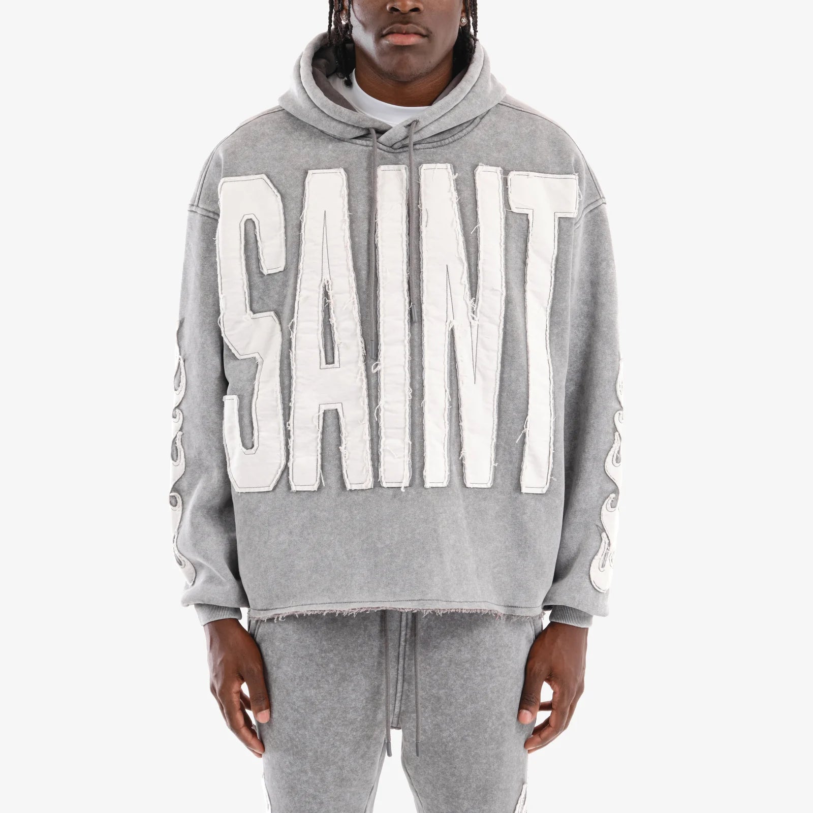 Men's Copper Rivet Saint Hoodie Gray